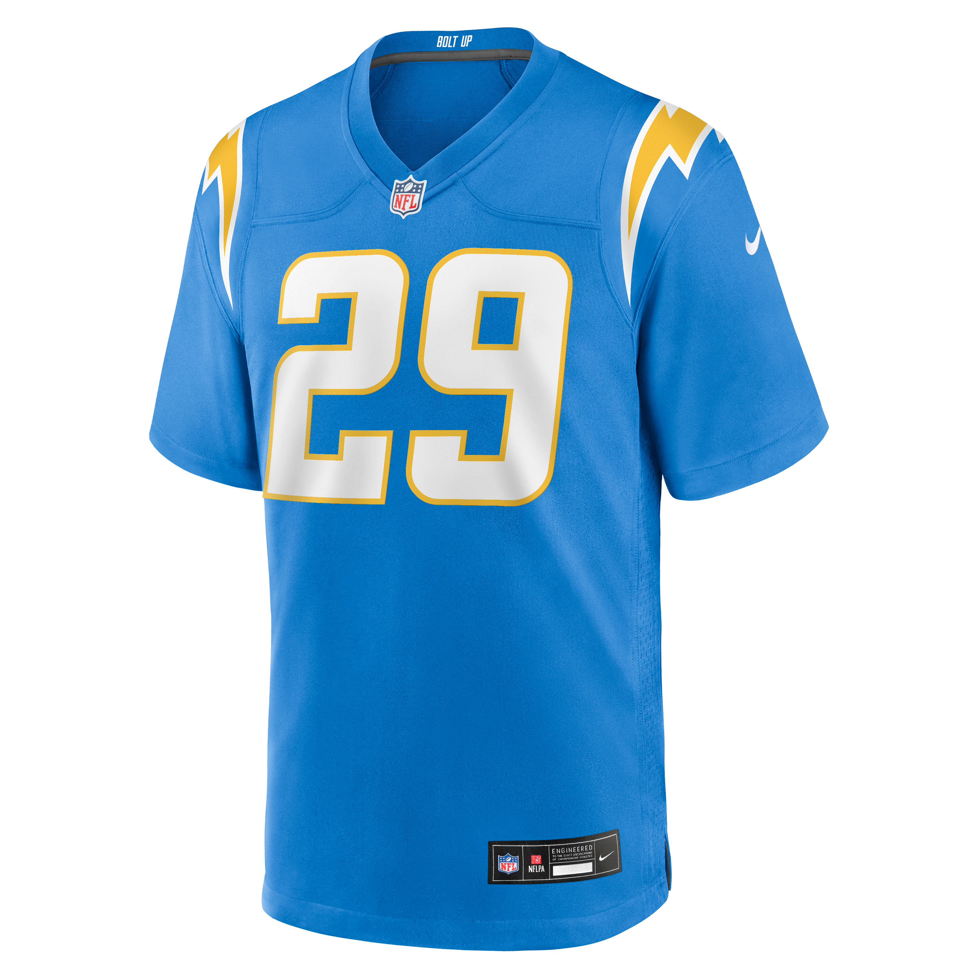 Men's Nike Kaiir Elam Powder Blue Los Angeles Chargers Team Game Jersey
