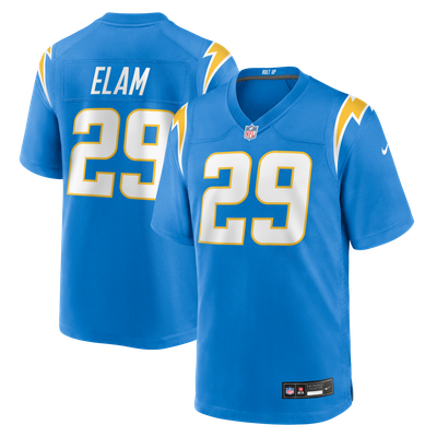 Kaiir Elam Los Angeles Chargers Nike Team Game Jersey - Powder Blue