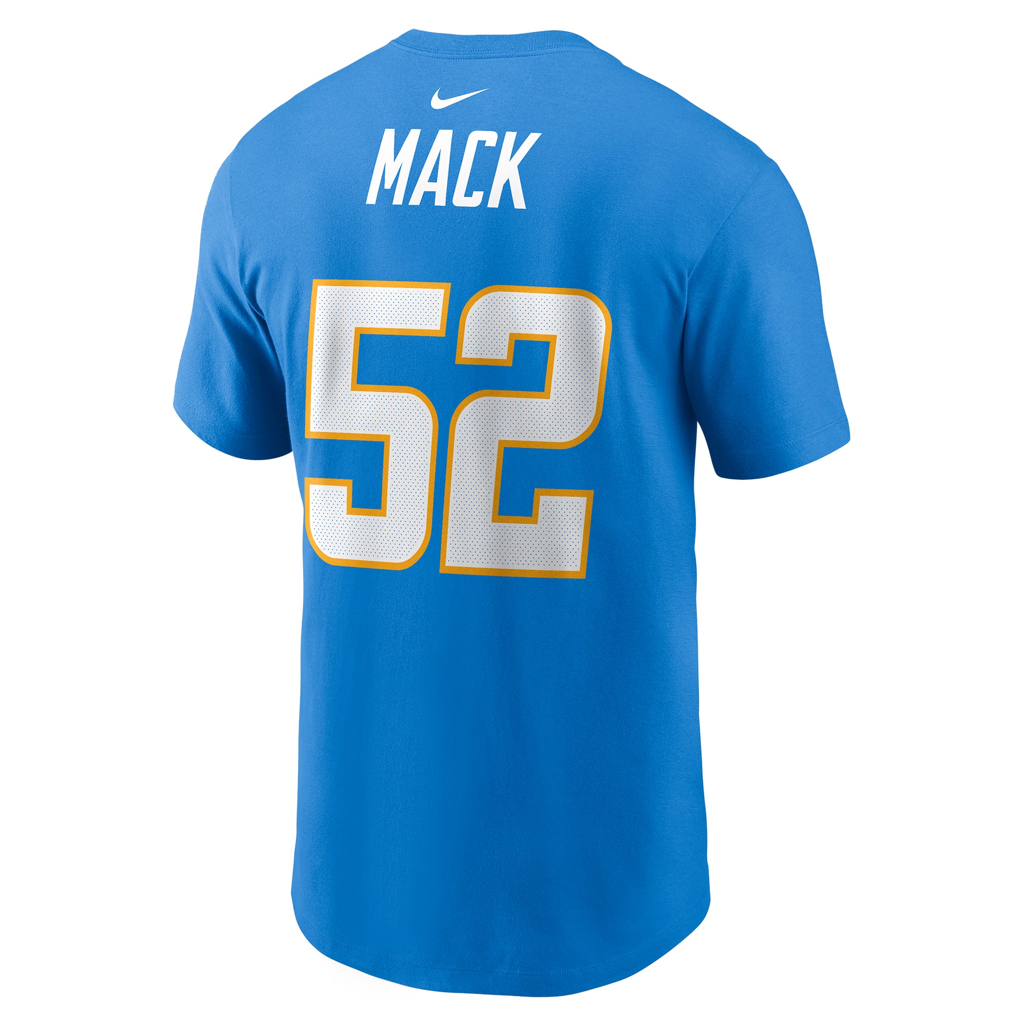 Men's Nike Khalil Mack Powder Blue Los Angeles Chargers Name & Number T-Shirt