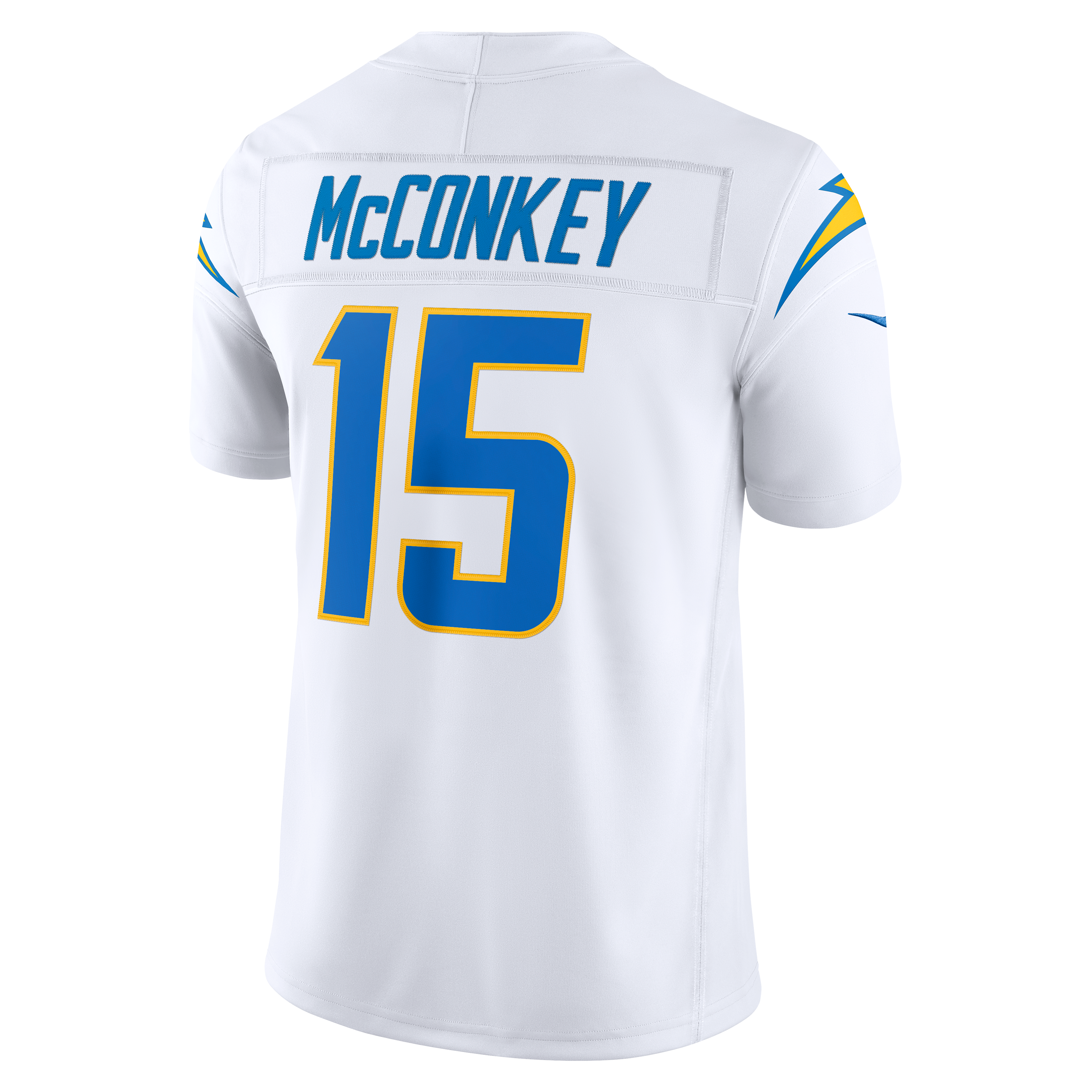 Maillot Nike Ladd McConkey blanc Los Angeles Chargers Alternate Vapor F.U.S.E. Stitched Limited pour homme
