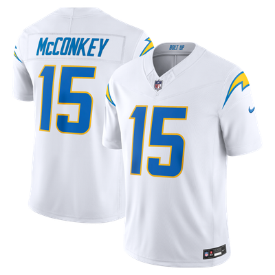 Ladd McConkey Los Angeles Chargers Nike Alternate Vapor F.U.S.E. Stitched Limited Jersey - White