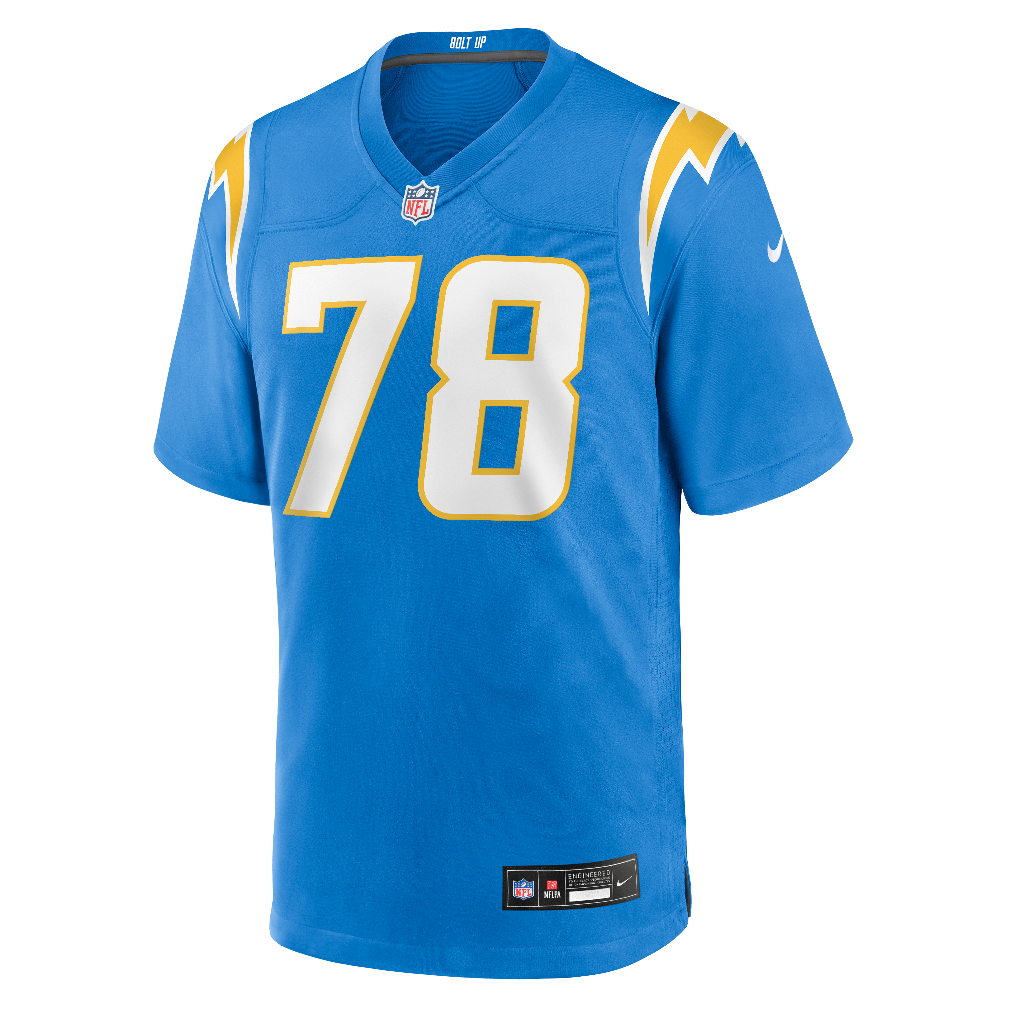 Men's Nike Laekin Vakalahi Powder Blue Los Angeles Chargers Team Game Jersey