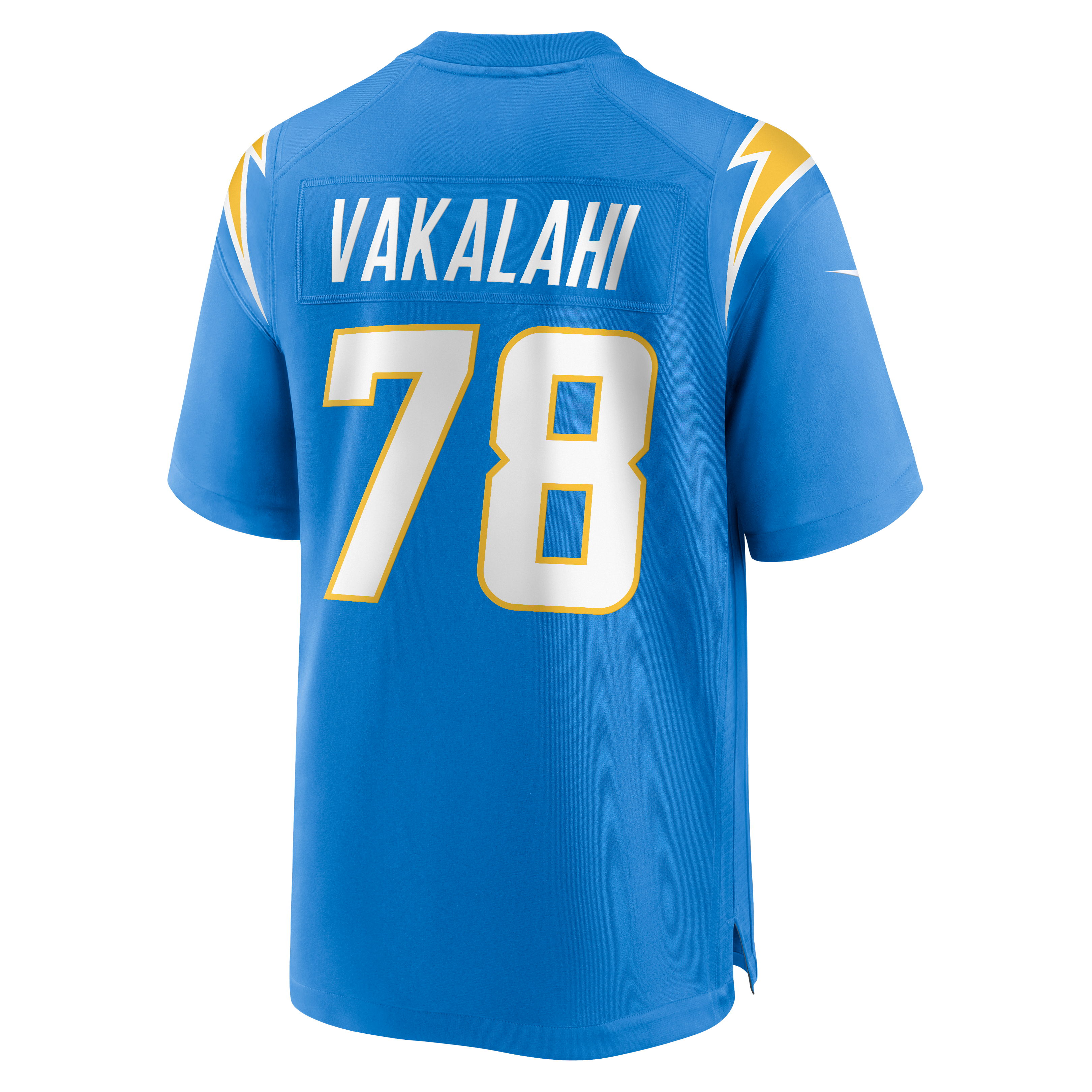 Men's Nike Laekin Vakalahi Powder Blue Los Angeles Chargers Team Game Jersey