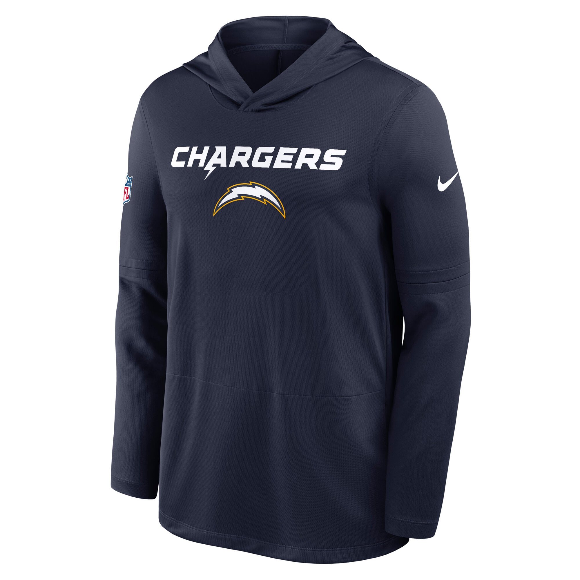 Haut à capuche léger Nike bleu marine Los Angeles Chargers Sideline Alt Pack Dri-FIT pour homme