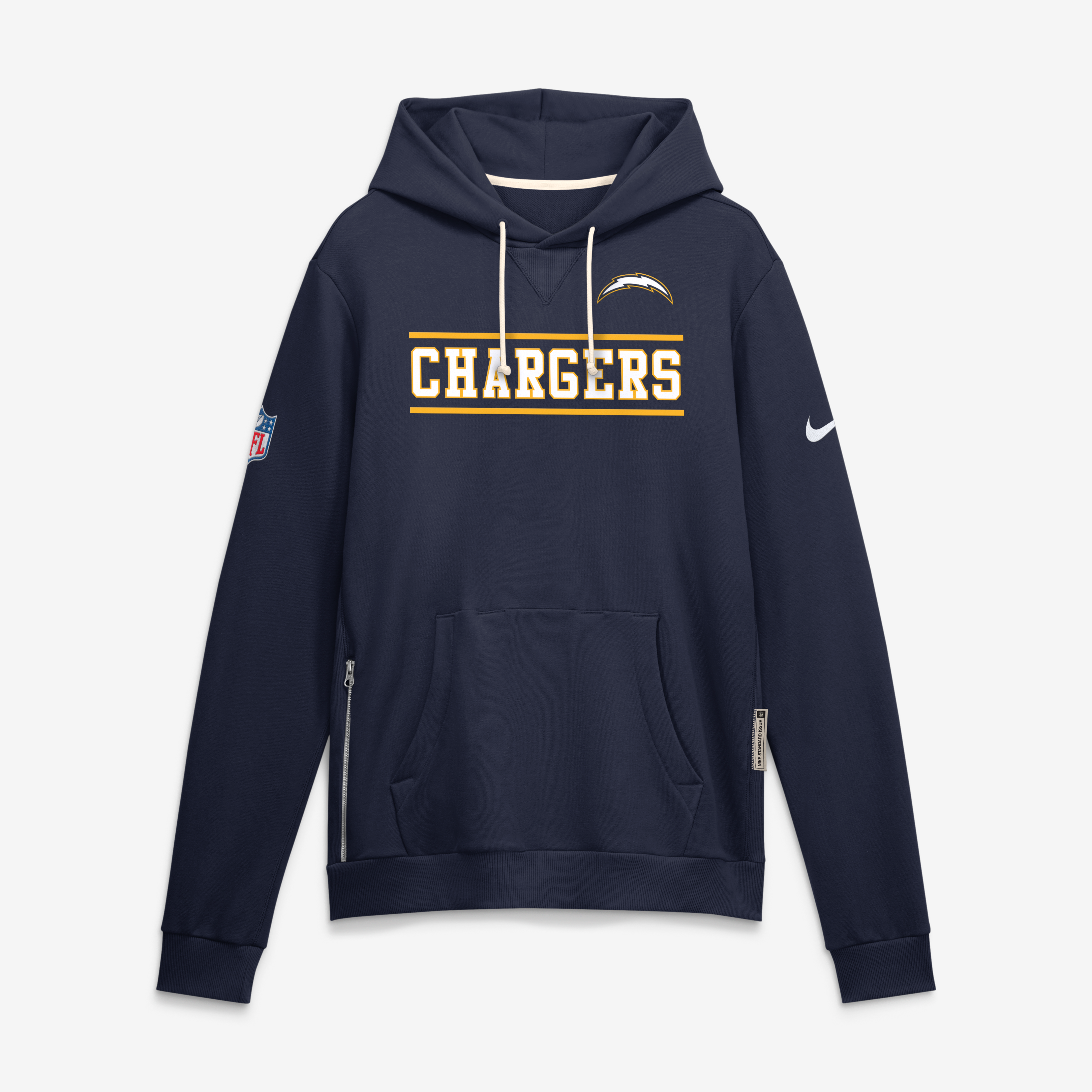 Men's Nike Navy Los Angeles Chargers Standard Issue Replay Officials Alternate Dri-FIT Hoodie