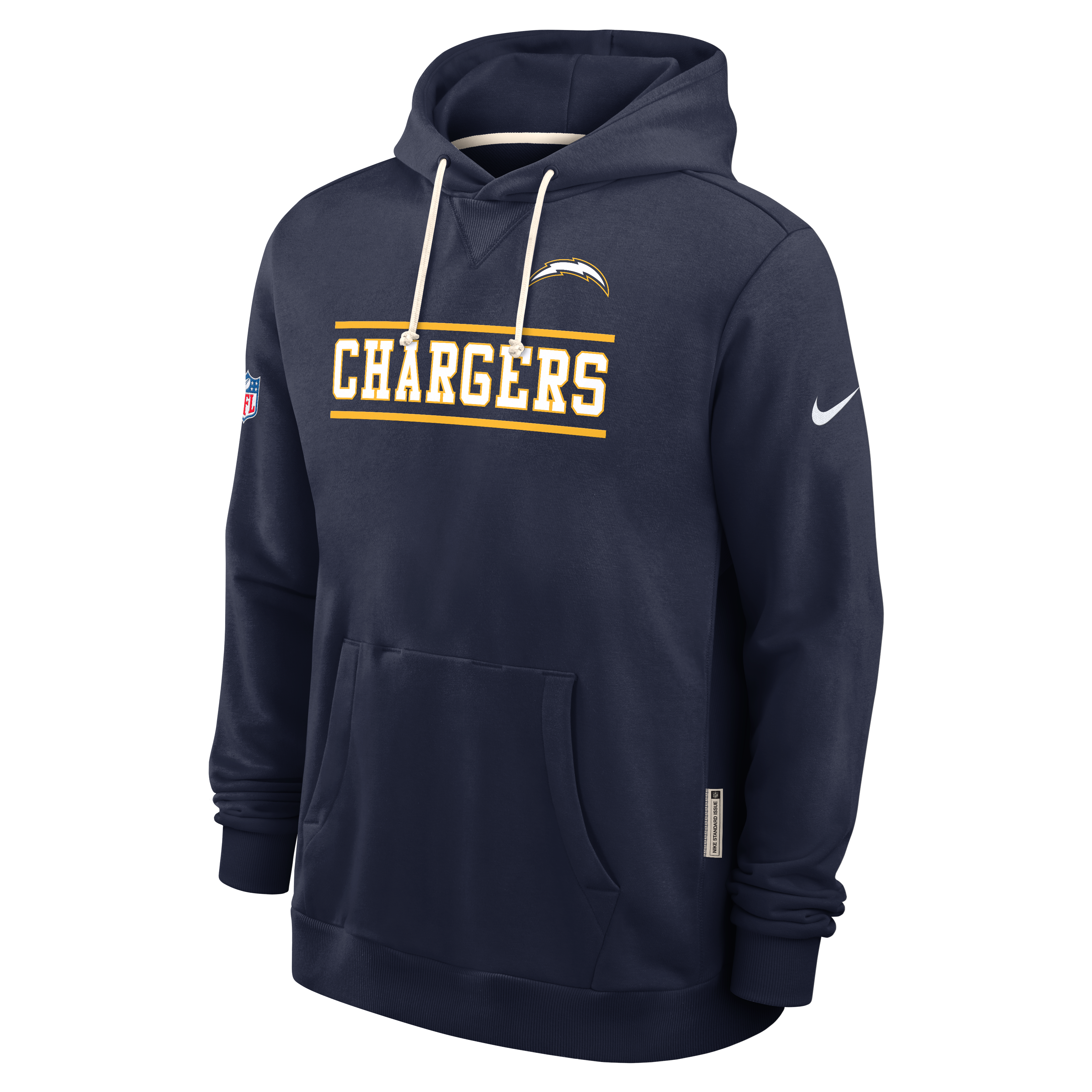 Men's Nike Navy Los Angeles Chargers Standard Issue Replay Officials Alternate Dri-FIT Hoodie