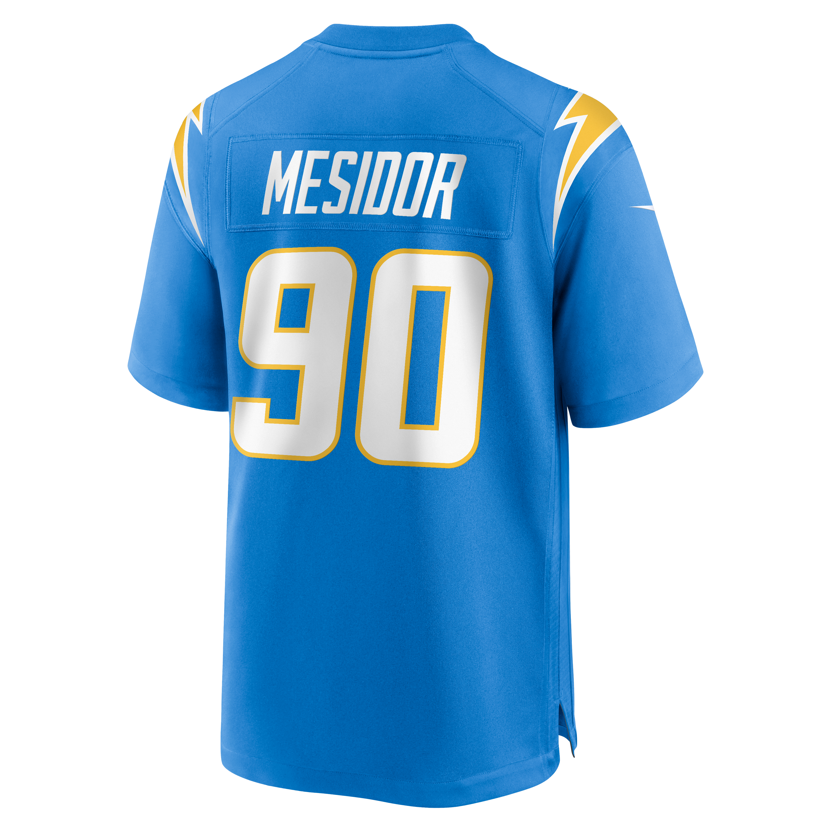 Maillot de match Nike bleu poudré pour homme des Chargers Los Angeles, Akheem Mesidor