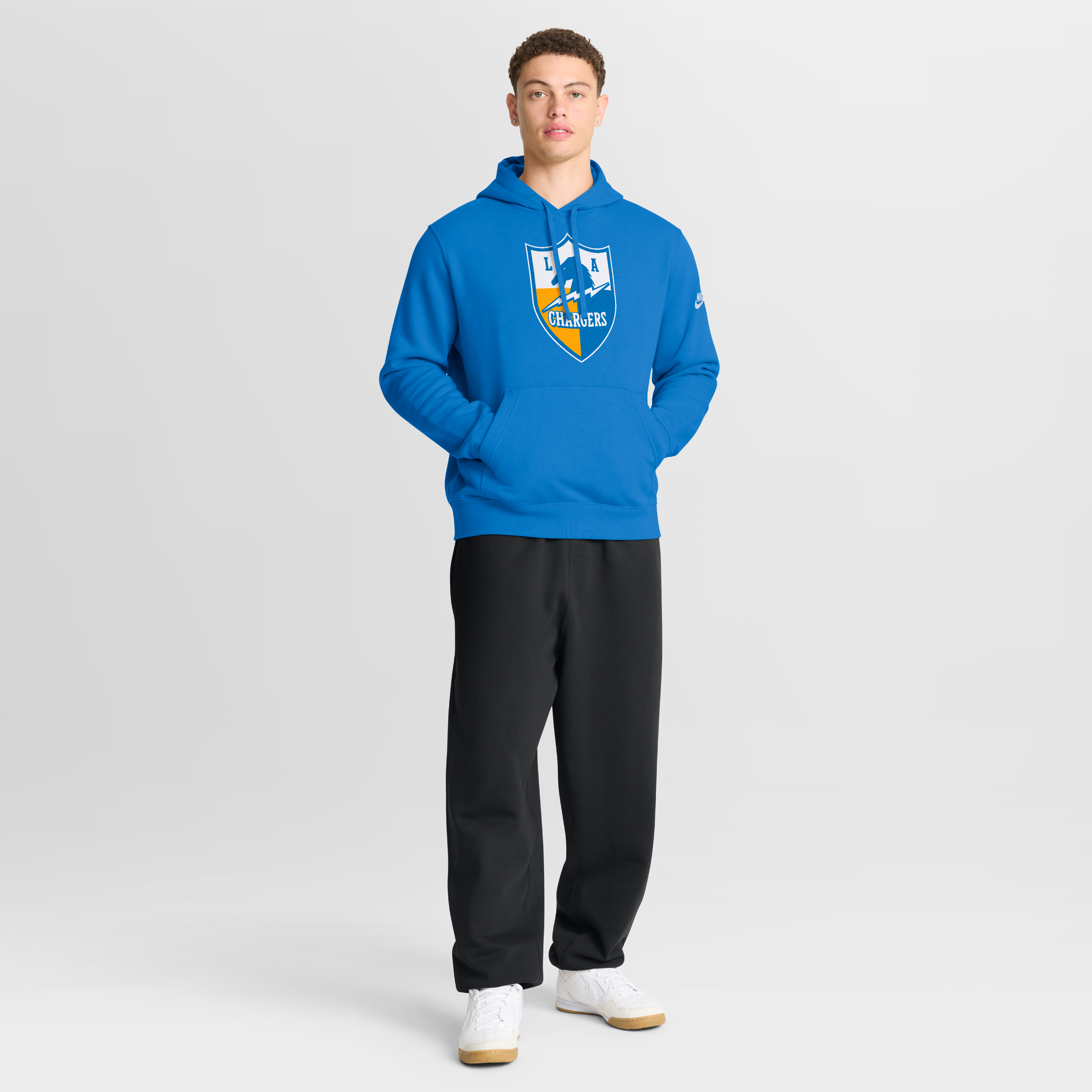 Men's Nike Powder Blue Los Angeles Chargers Club Fleece Pullover Hoodie