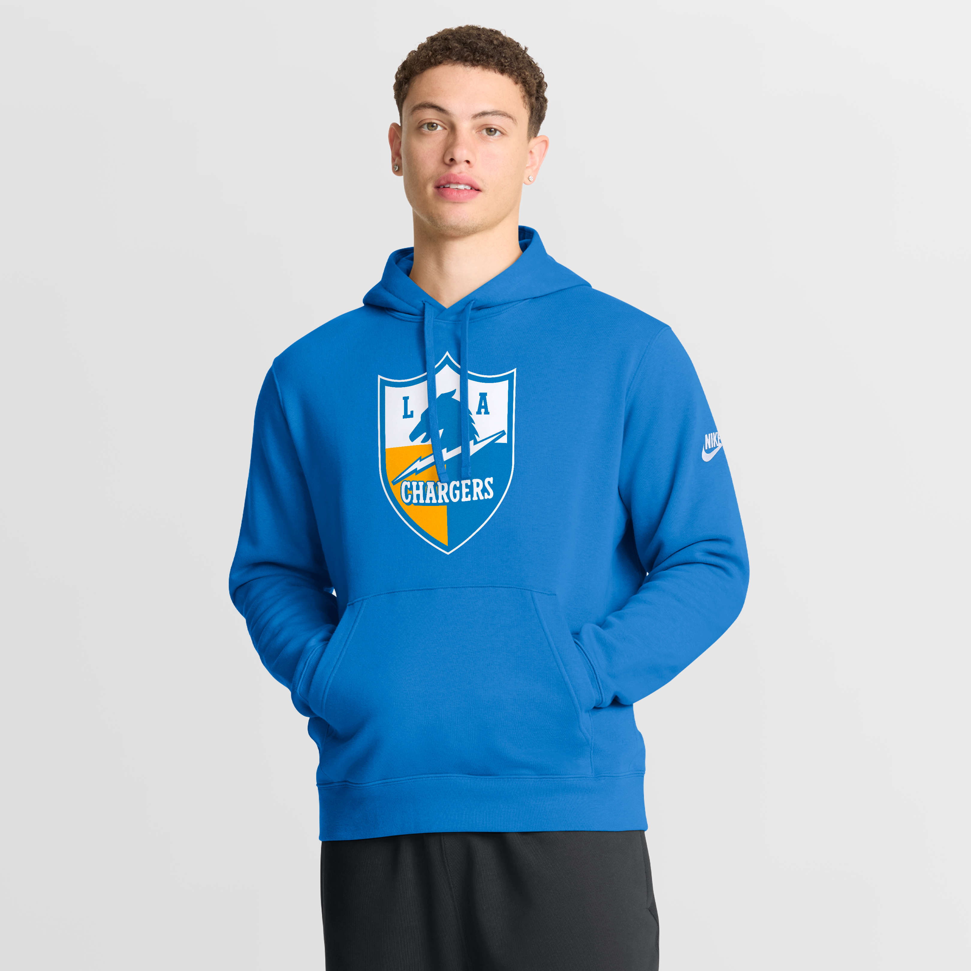 Men's Nike Powder Blue Los Angeles Chargers Club Fleece Pullover Hoodie
