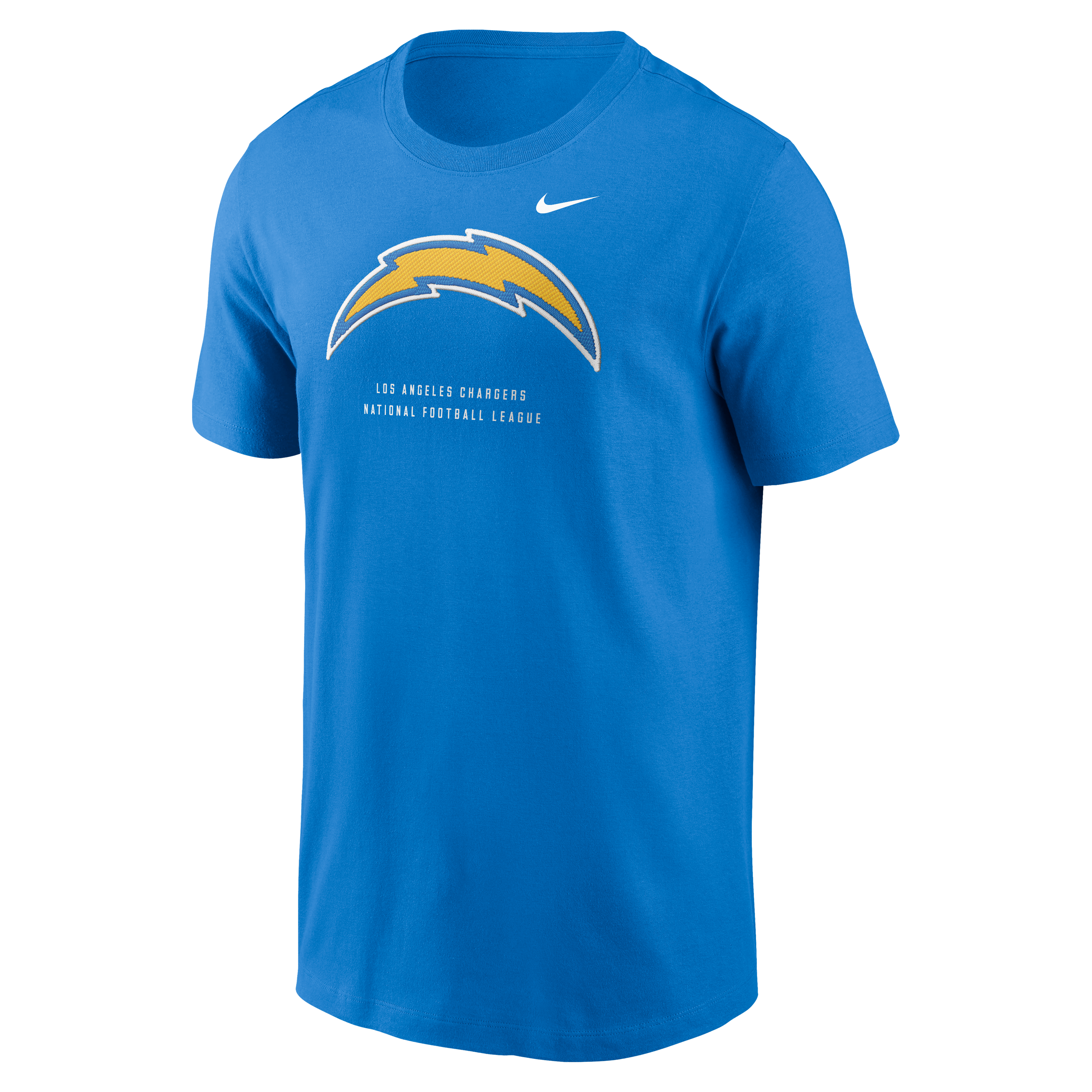 T-shirt Nike bleu poudré pour homme, Los Angeles Chargers, propriété de