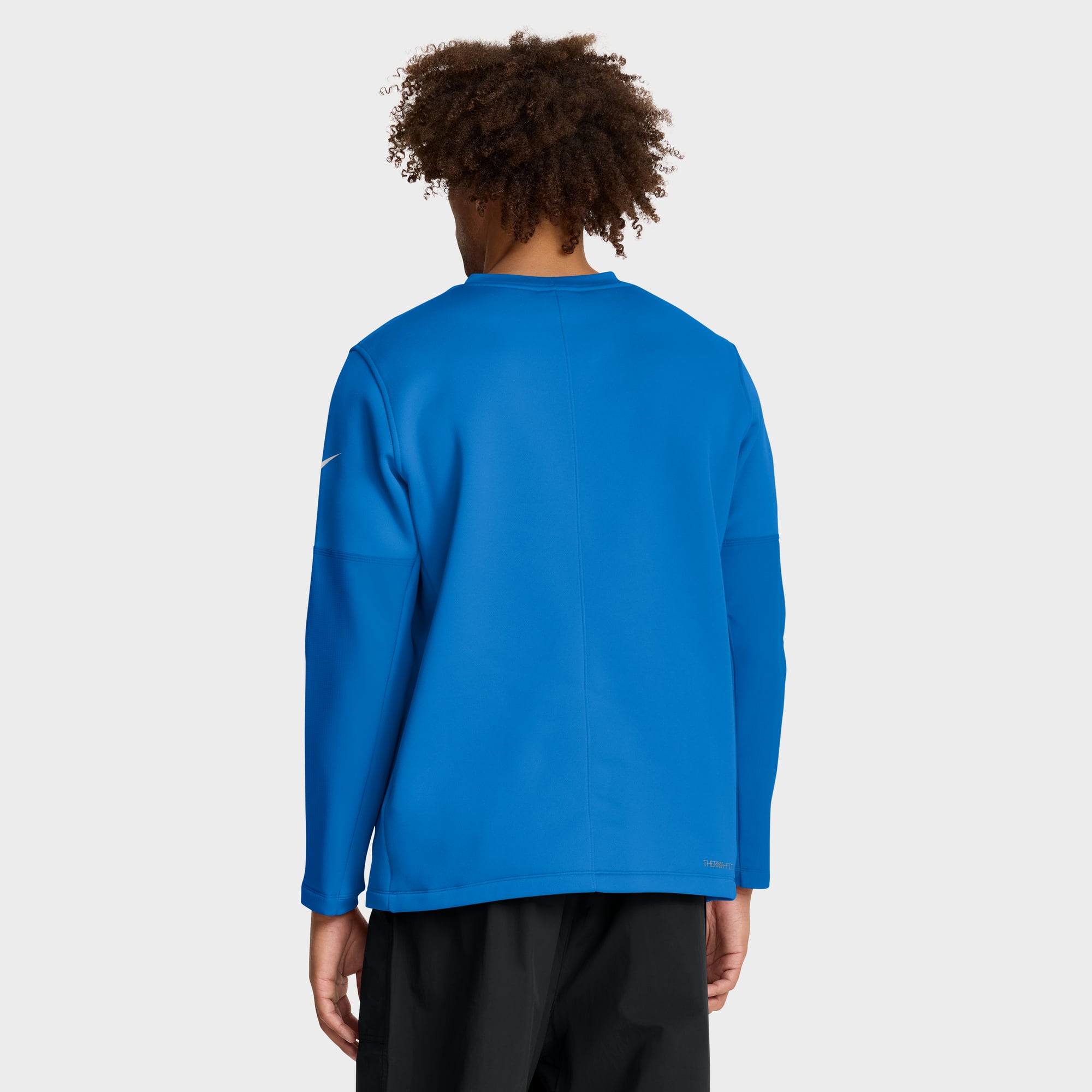Men's Nike Powder Blue Los Angeles Chargers Sideline Coaches Midweight Therma-FIT Crew Pullover