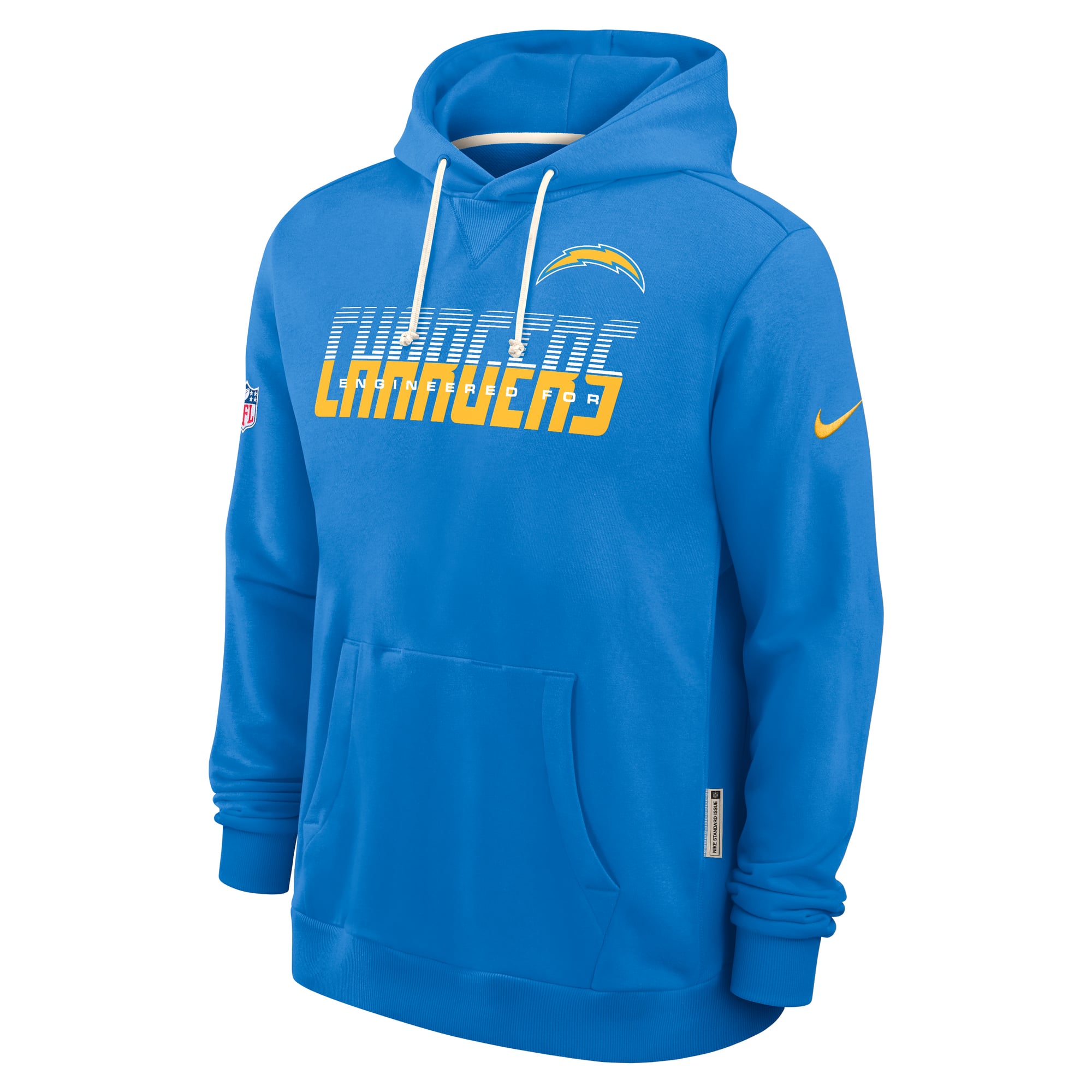 Men's Nike Powder Blue Los Angeles Chargers Sideline Standard Issue Top Prospect Dri-FIT Hoodie