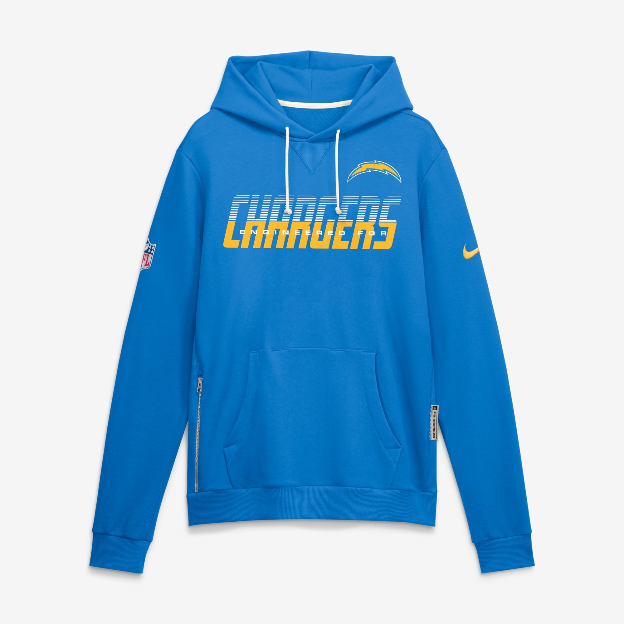 Men's Nike Powder Blue Los Angeles Chargers Sideline Standard Issue Top Prospect Dri-FIT Hoodie