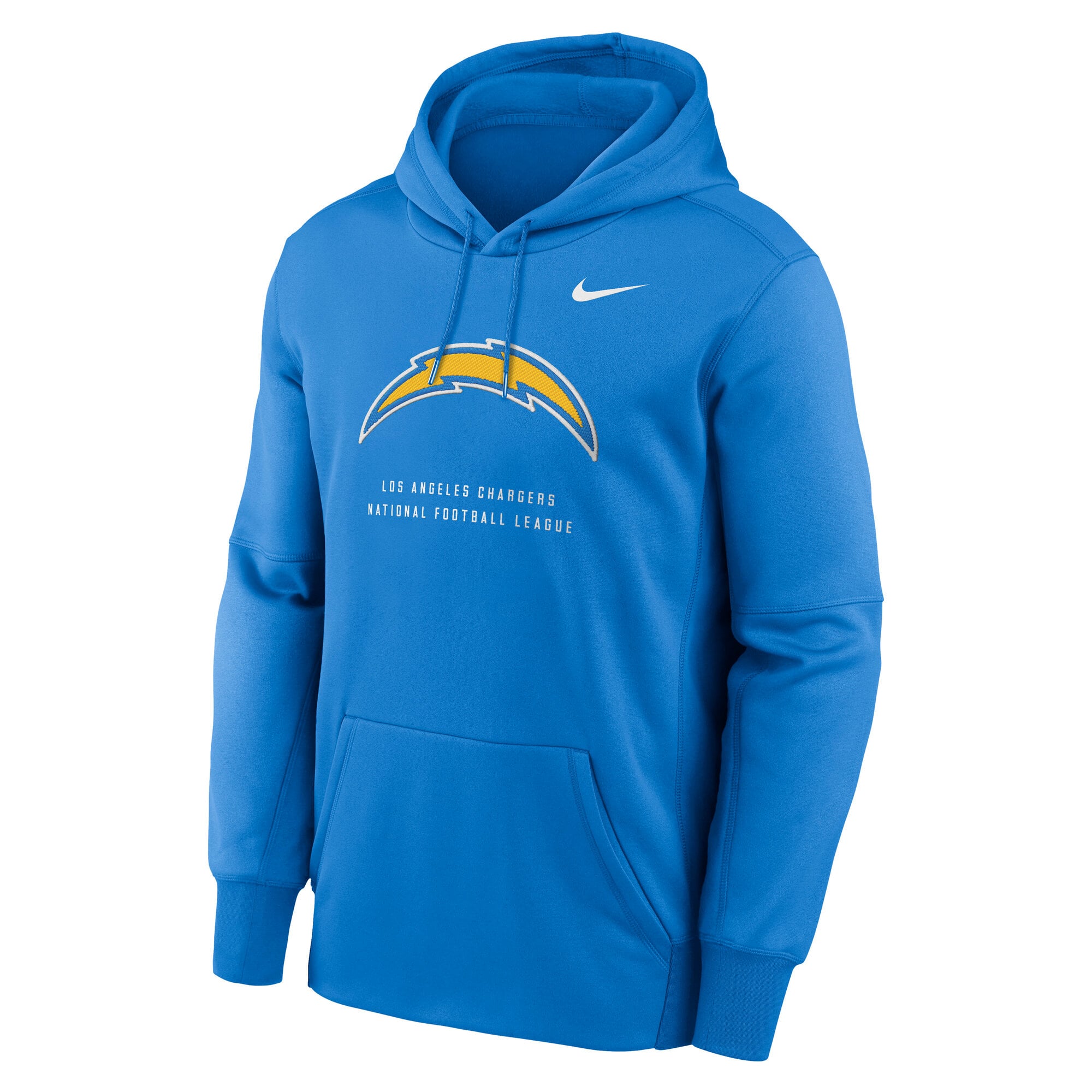 Men's Nike Powder Blue Los Angeles Chargers Toss Sweep Therma-FIT Hoodie