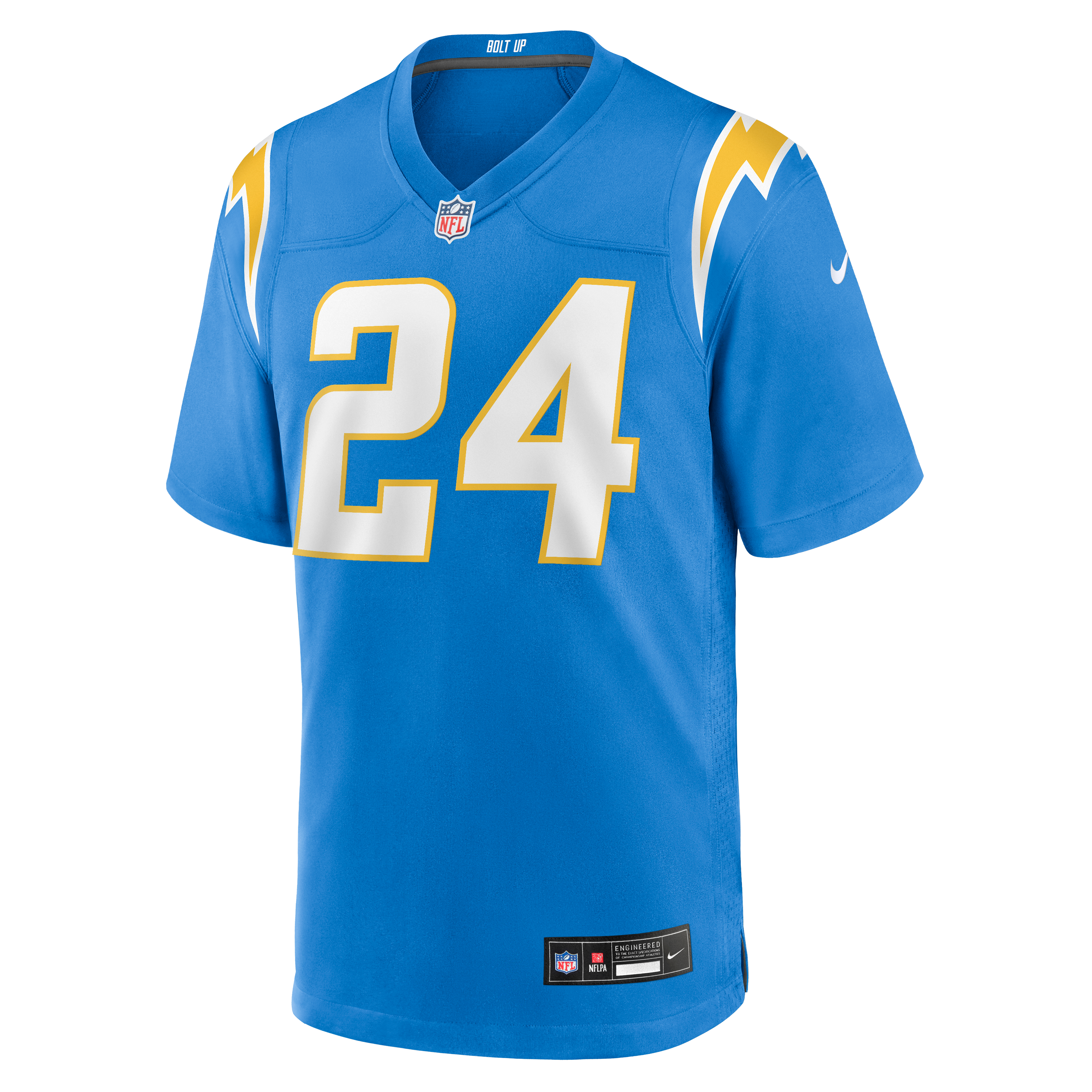 Maillot de match Nike Rodney Shelley bleu poudré des Chargers Los Angeles pour homme