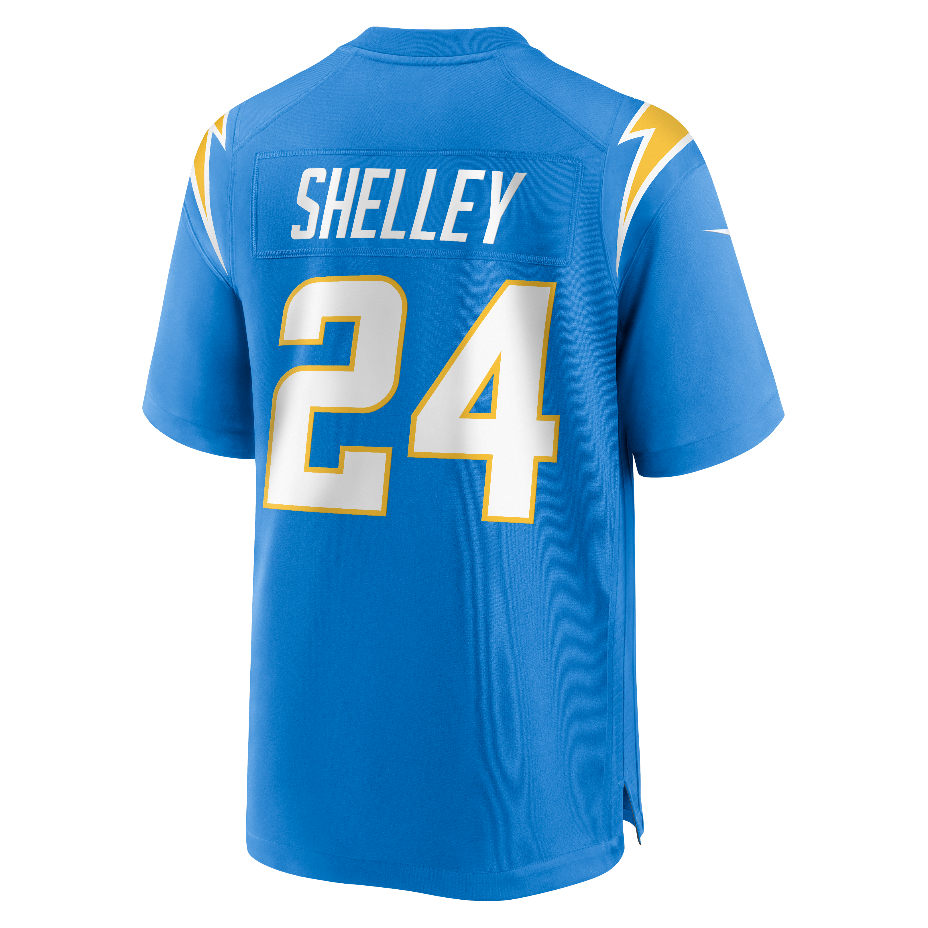 Maillot de match Nike Rodney Shelley bleu poudré des Chargers Los Angeles pour homme