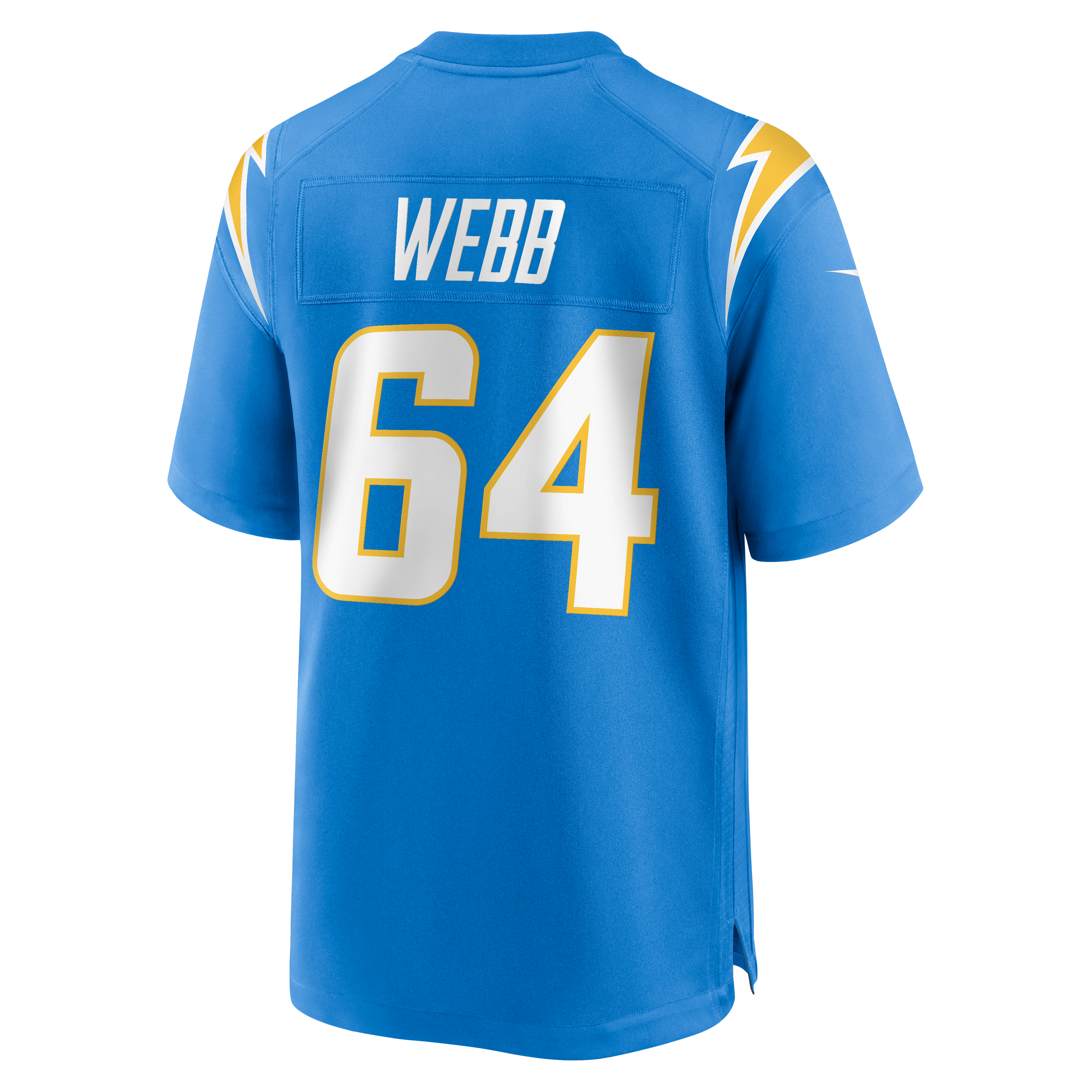 Maillot de match Nike Terry Webb bleu poudré des Chargers Los Angeles pour homme