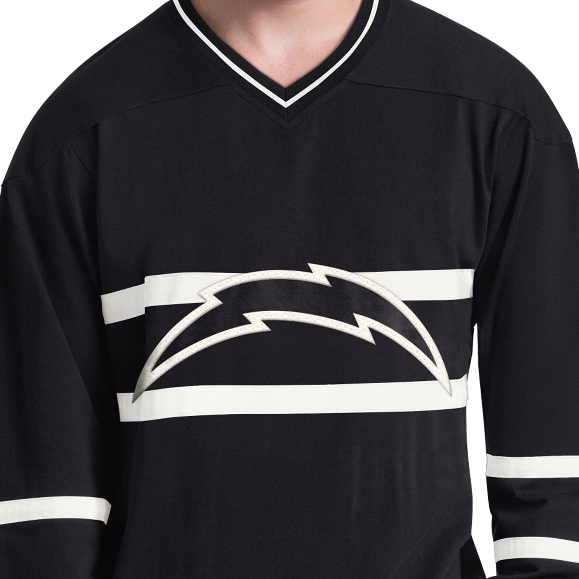 T-shirt à manches longues Starter noir et blanc pour homme