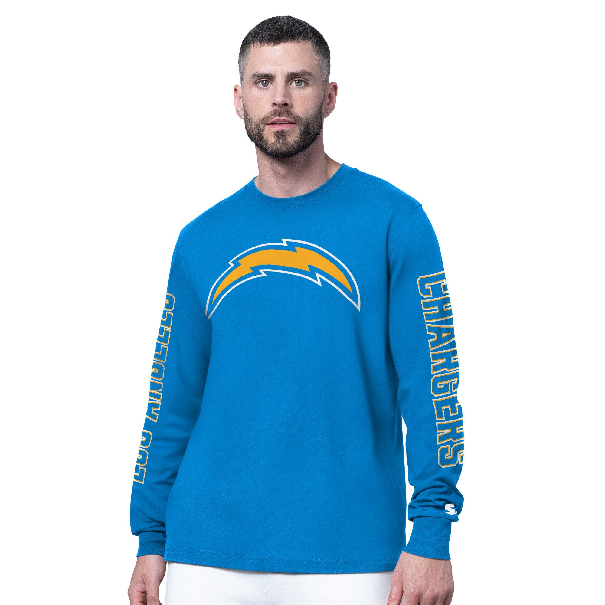 T-shirt à manches longues Starter Powder Blue Los Angeles Chargers Clutch Hit II pour homme