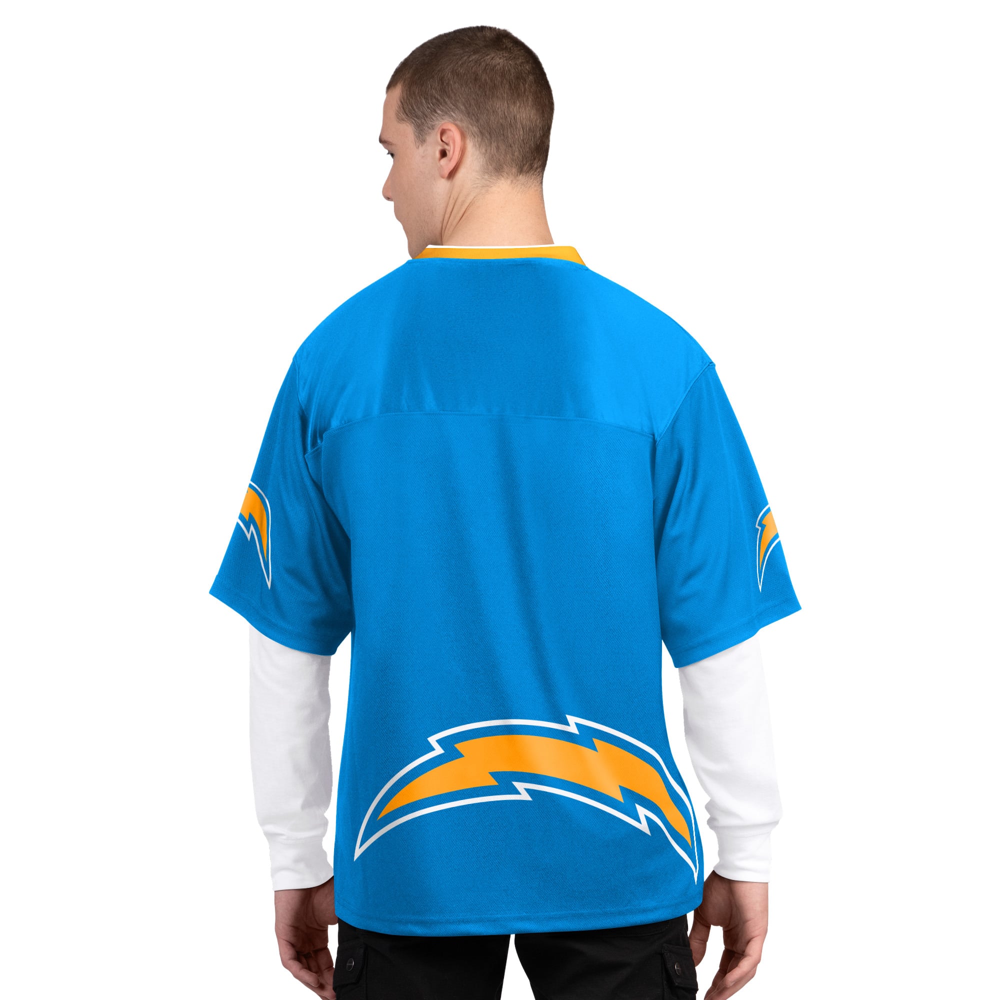Pack de t-shirts à manches courtes et longues Starter bleu poudre/blanc Los Angeles Chargers pour homme