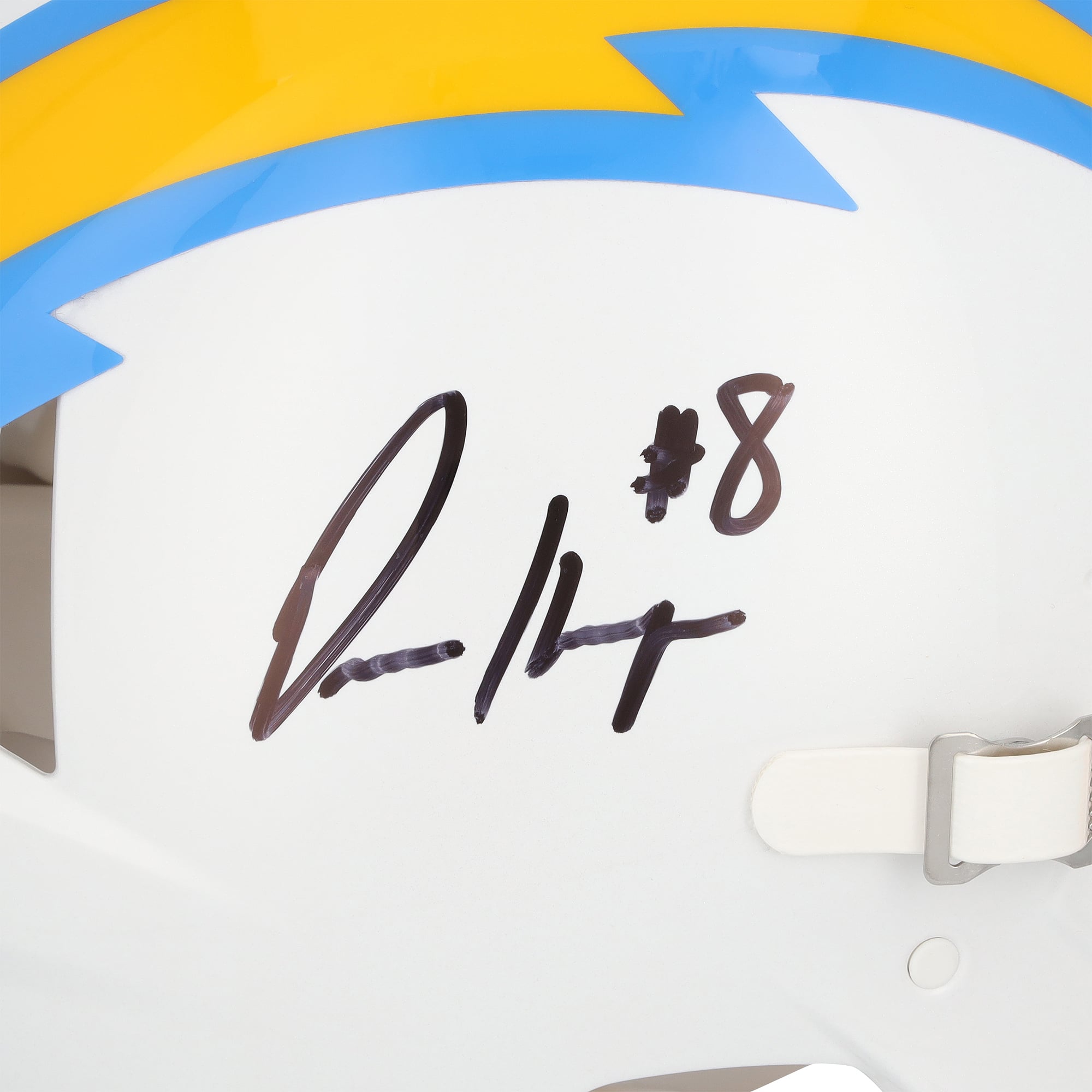 Casque Riddell Speed ​​Authentic autographié par Omarion Hampton, des Chargers de Los Angeles