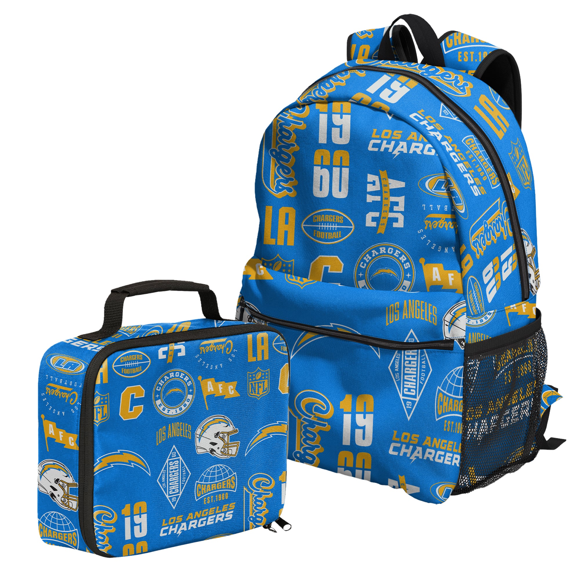 Ensemble sac à dos et boîte à lunch Outerstuff Los Angeles Chargers