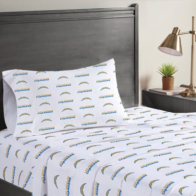 Los Angeles Chargers Pegasus Three-Piece Twin Sheet Set