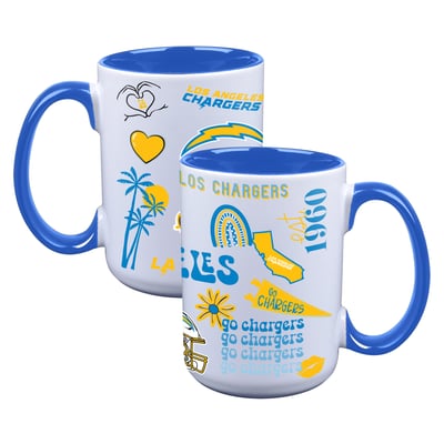 Los Angeles Chargers The Memory Company Two-Piece 15oz. Loco Coffee Mug Set