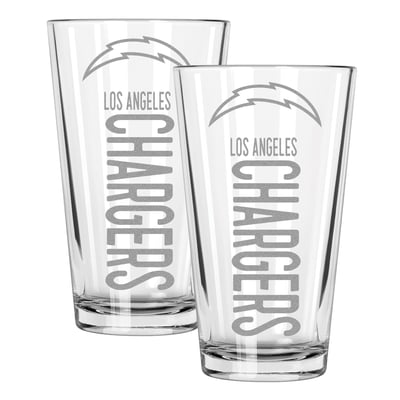 Los Angeles Chargers The Memory Company Two-Piece 16oz. Pinnacle Pint Glass Set