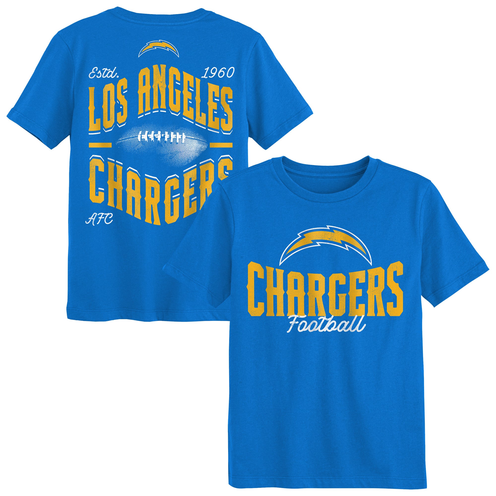 T-shirt Outerstuff bleu poudré Los Angeles Chargers, choix numéro un pour tout-petit