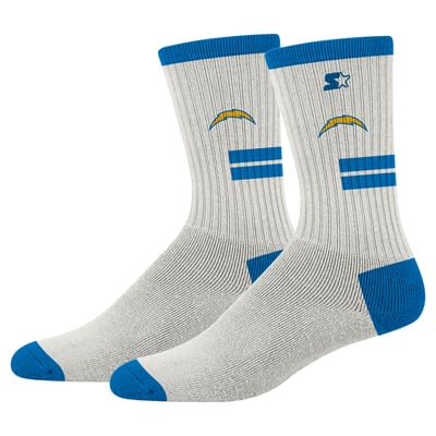  Los Angeles Chargers Starter Unisex Premiere Cushioned Crew Socks - Cream