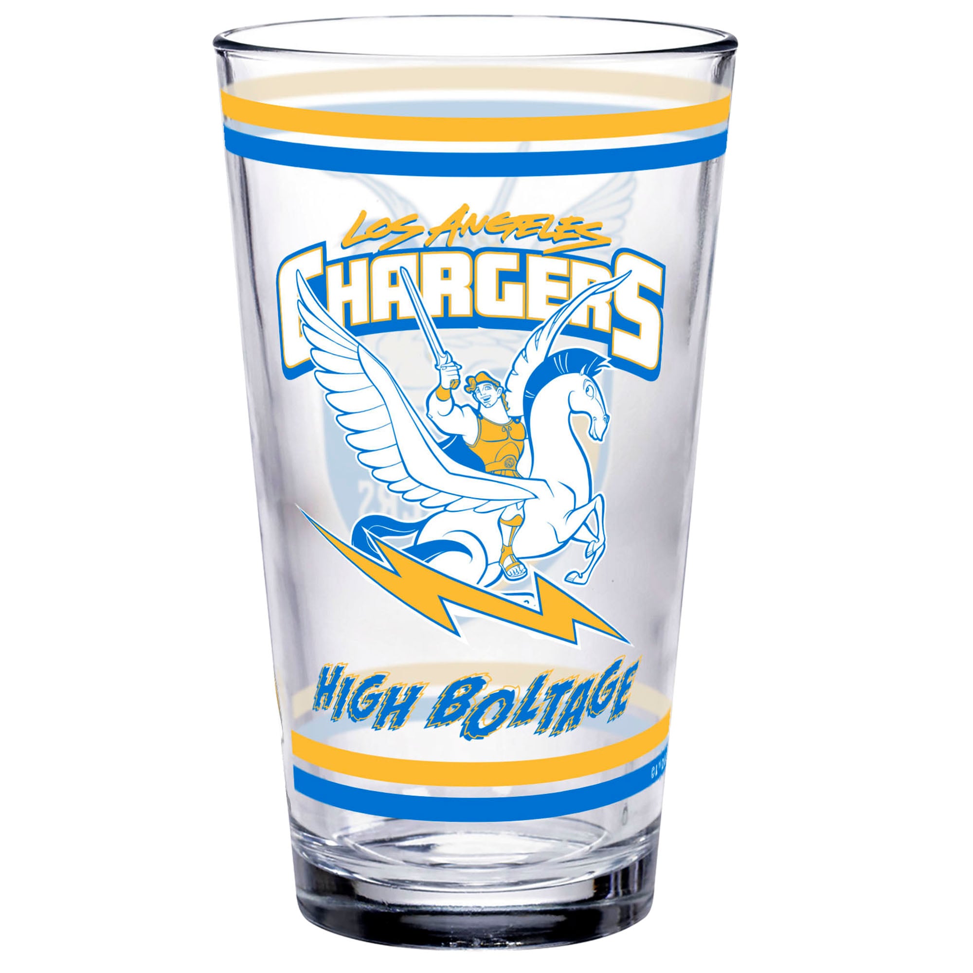 Verre à pinte WinCraft Los Angeles Chargers Disney x NFL Hercule et Pégase 47 cl