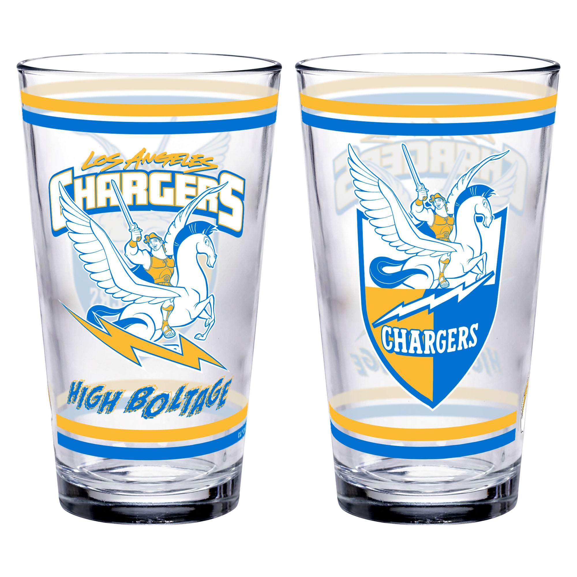 Verre à pinte WinCraft Los Angeles Chargers Disney x NFL Hercule et Pégase 47 cl