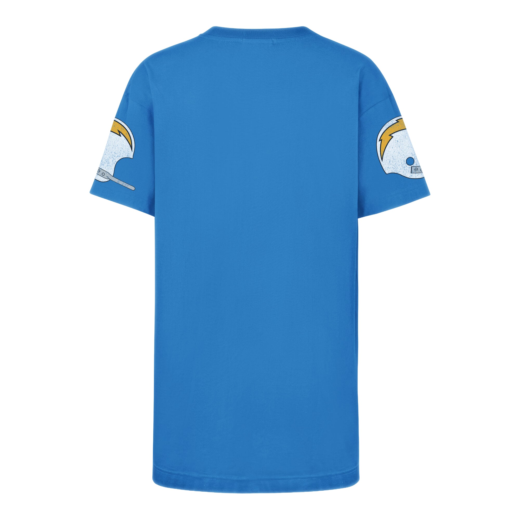 Robe t-shirt oversize à imprimé pierres précieuses Los Angeles Chargers, bleu poudré, modèle 47