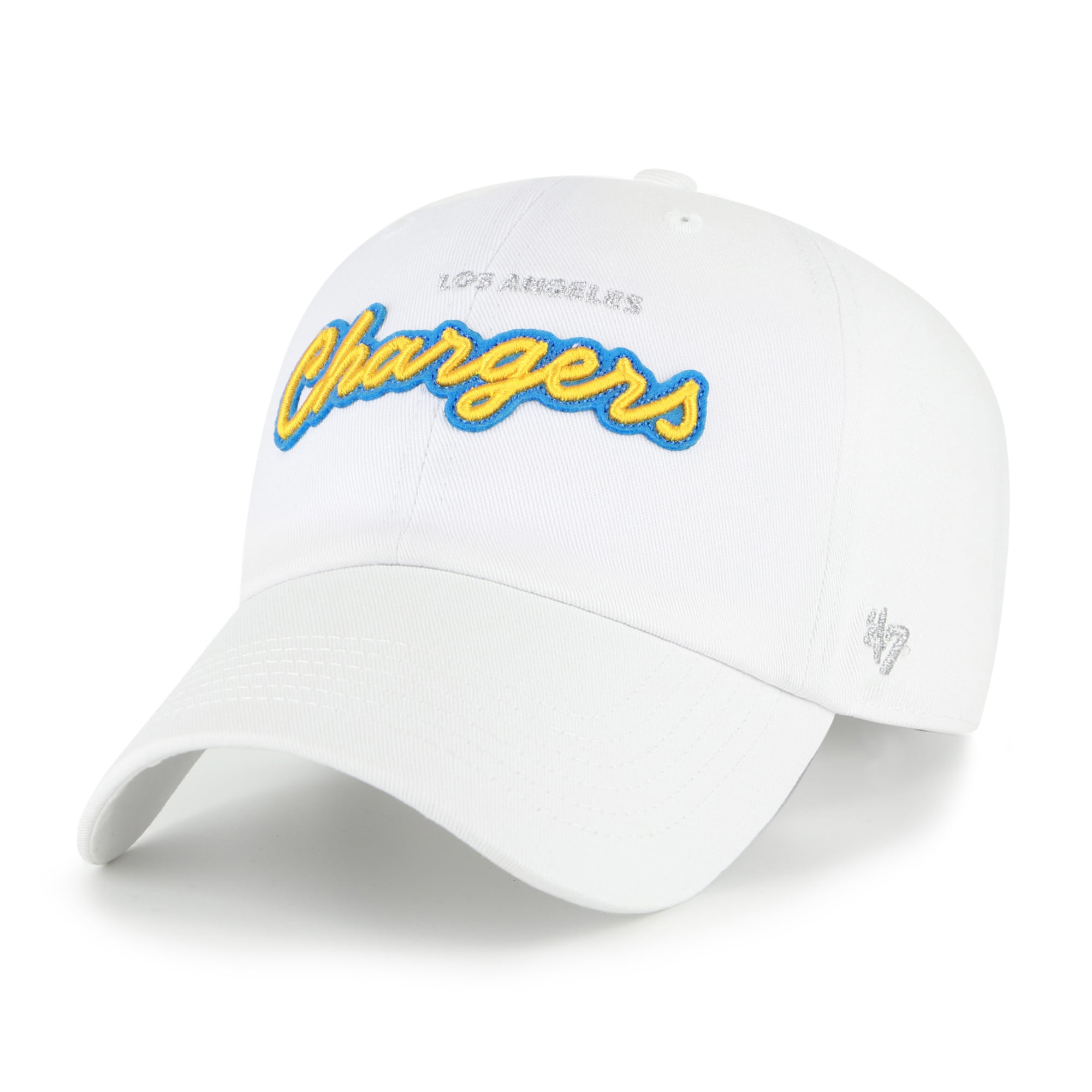 Casquette ajustable pour femme « 47 » blanche Los Angeles Chargers Trendy Script Clean Up