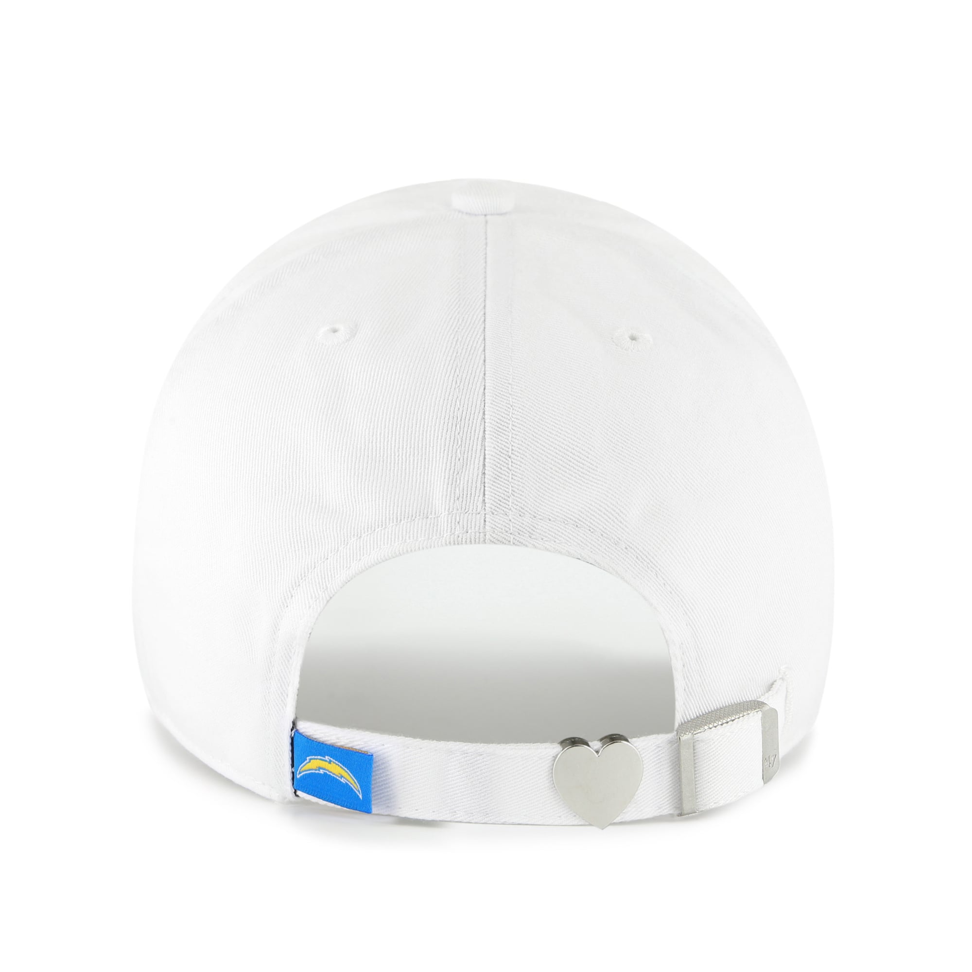 Women's '47 White Los Angeles Chargers Trendy Script Clean Up Adjustable Hat
