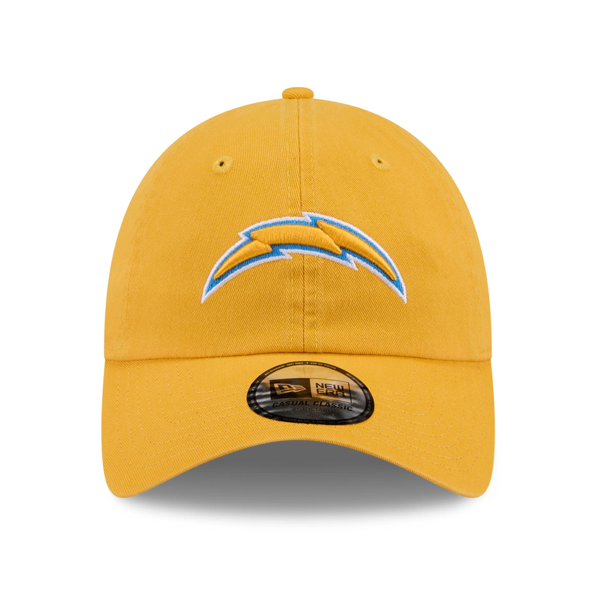 Casquette New Era dorée pour femme, Los Angeles Chargers, style rétro, classique et ajustable