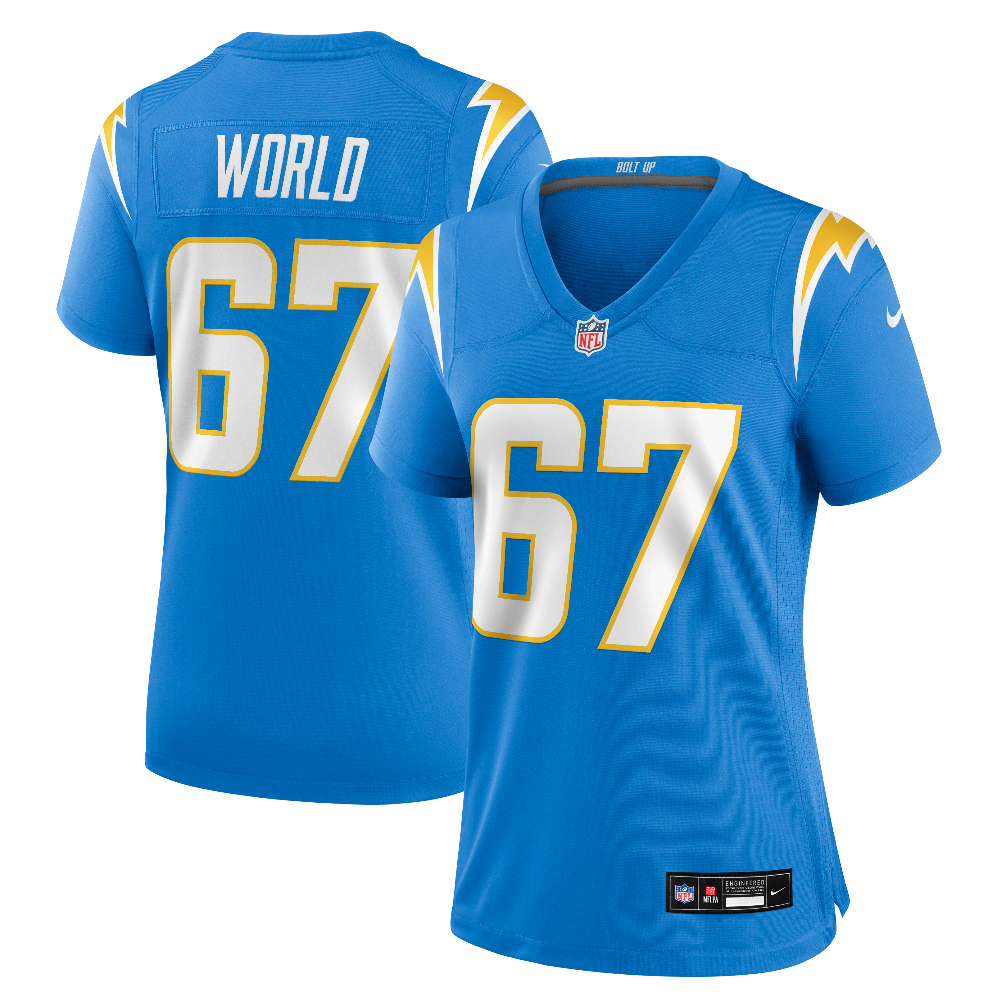 Women's Nike Isaiah World Powder Blue Los Angeles Chargers Team Game Jersey