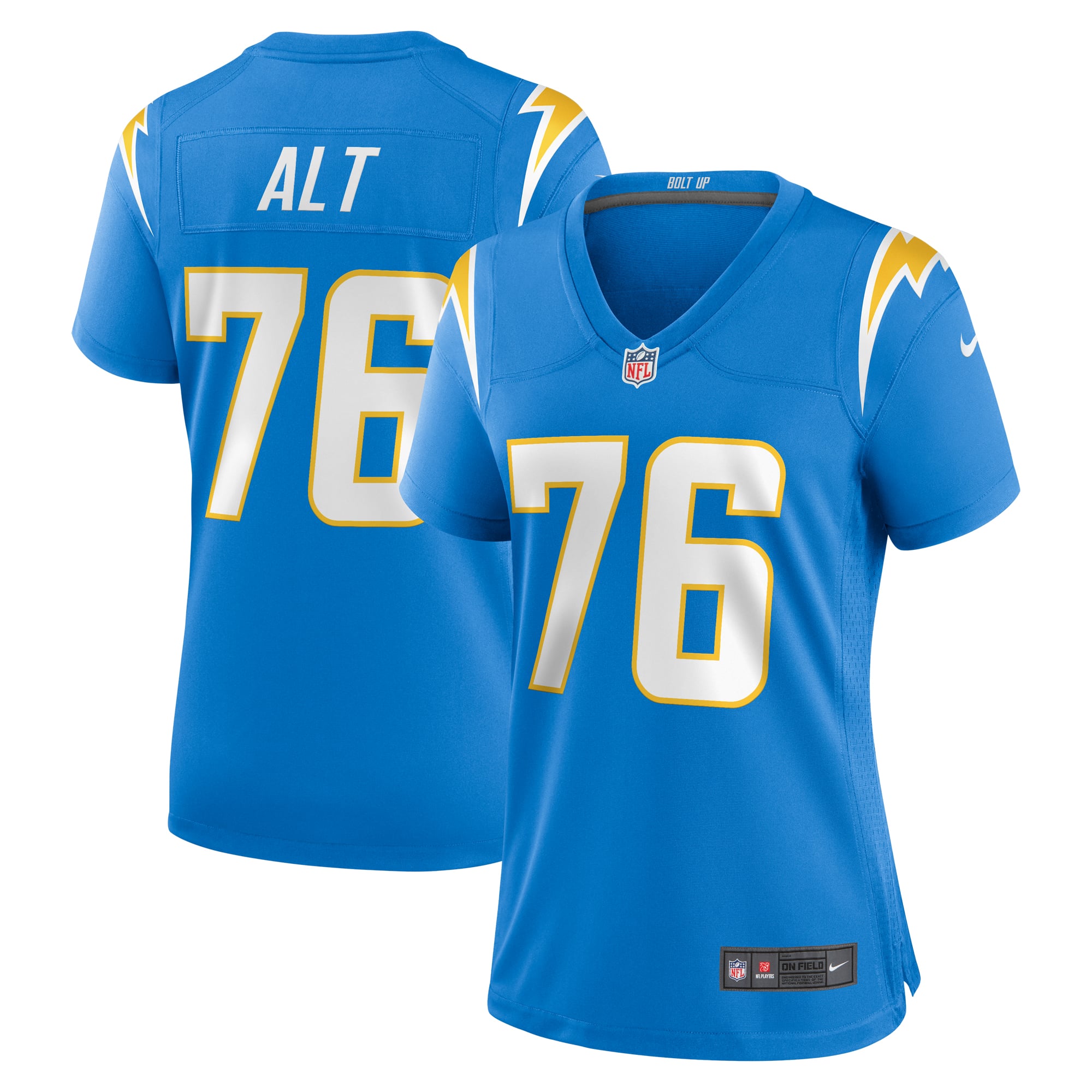 Women's Nike Joe Alt Powder Blue Los Angeles Chargers Team Game Jersey