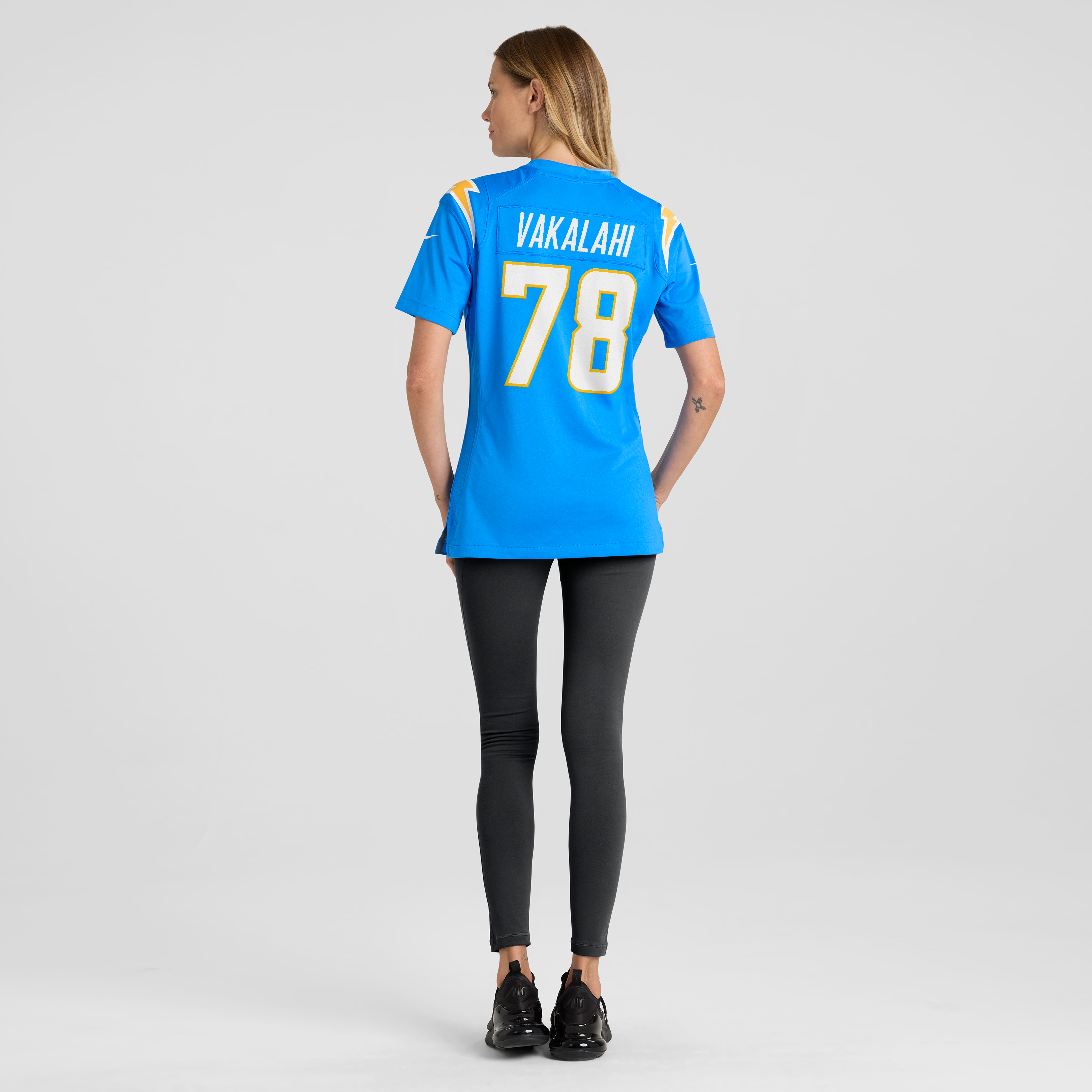 Women's Nike Laekin Vakalahi Powder Blue Los Angeles Chargers Team Game Jersey