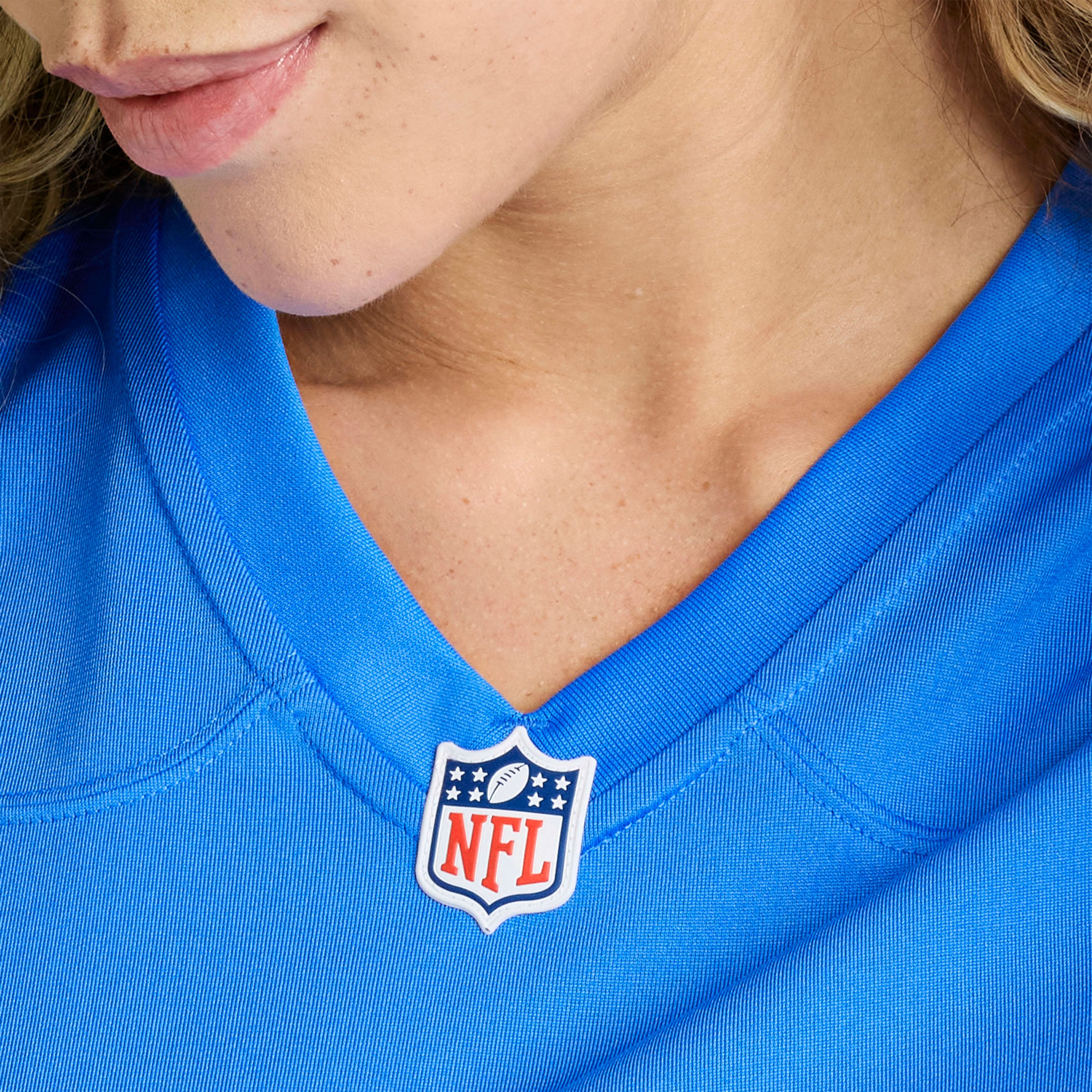 Maillot de match Nike Nick Barrett bleu poudré pour femme, Los Angeles Chargers