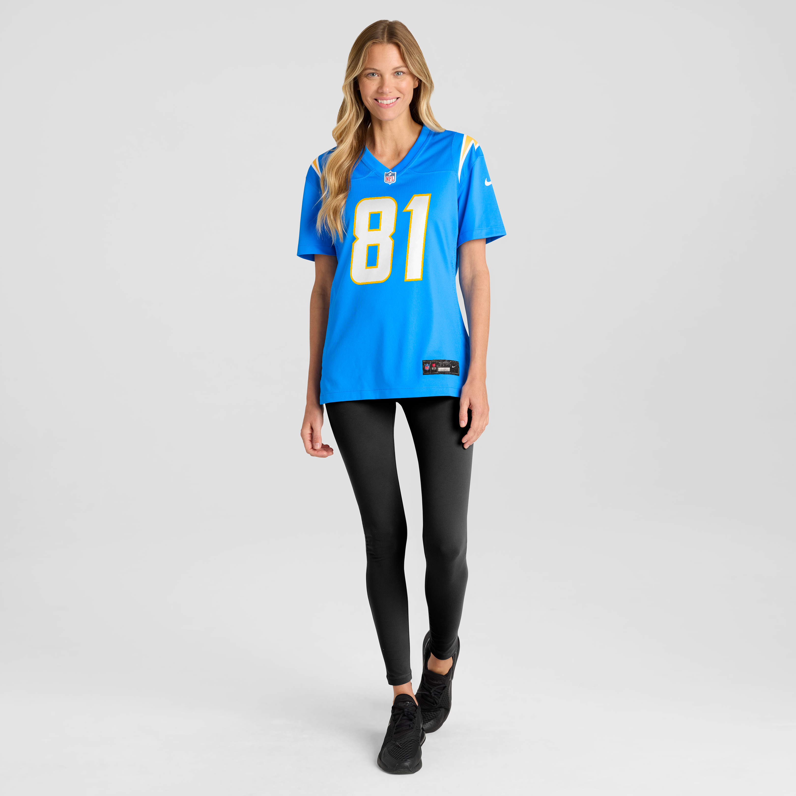 Maillot de match Nike Patrick Herbert bleu poudré pour femme, Los Angeles Chargers