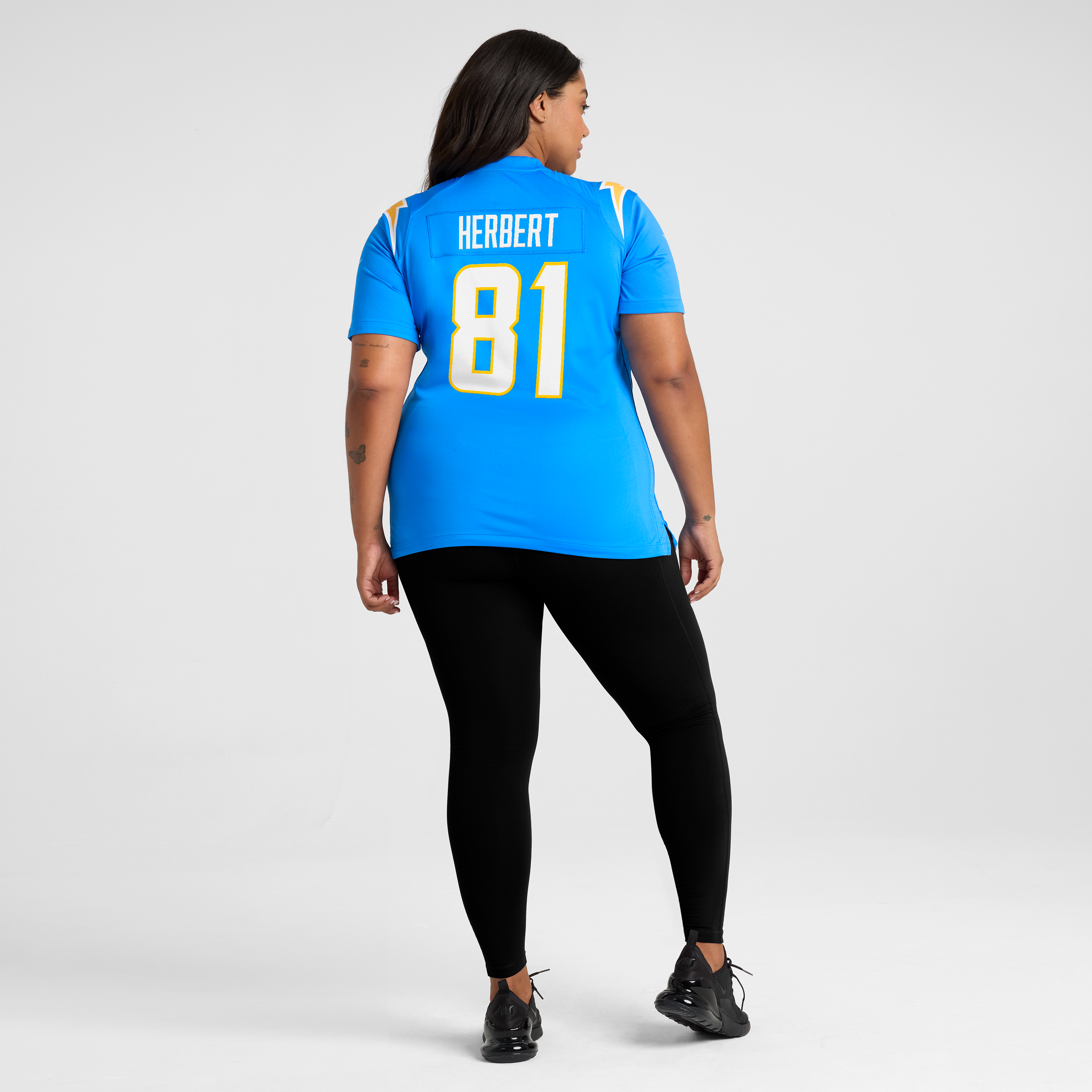 Maillot de match Nike Patrick Herbert bleu poudré pour femme, Los Angeles Chargers