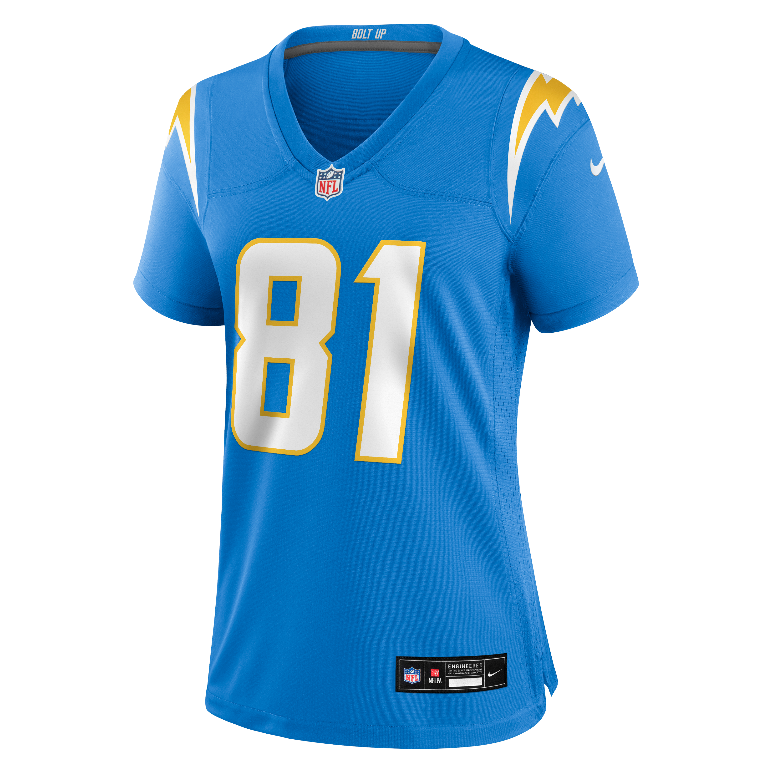 Maillot de match Nike Patrick Herbert bleu poudré pour femme, Los Angeles Chargers