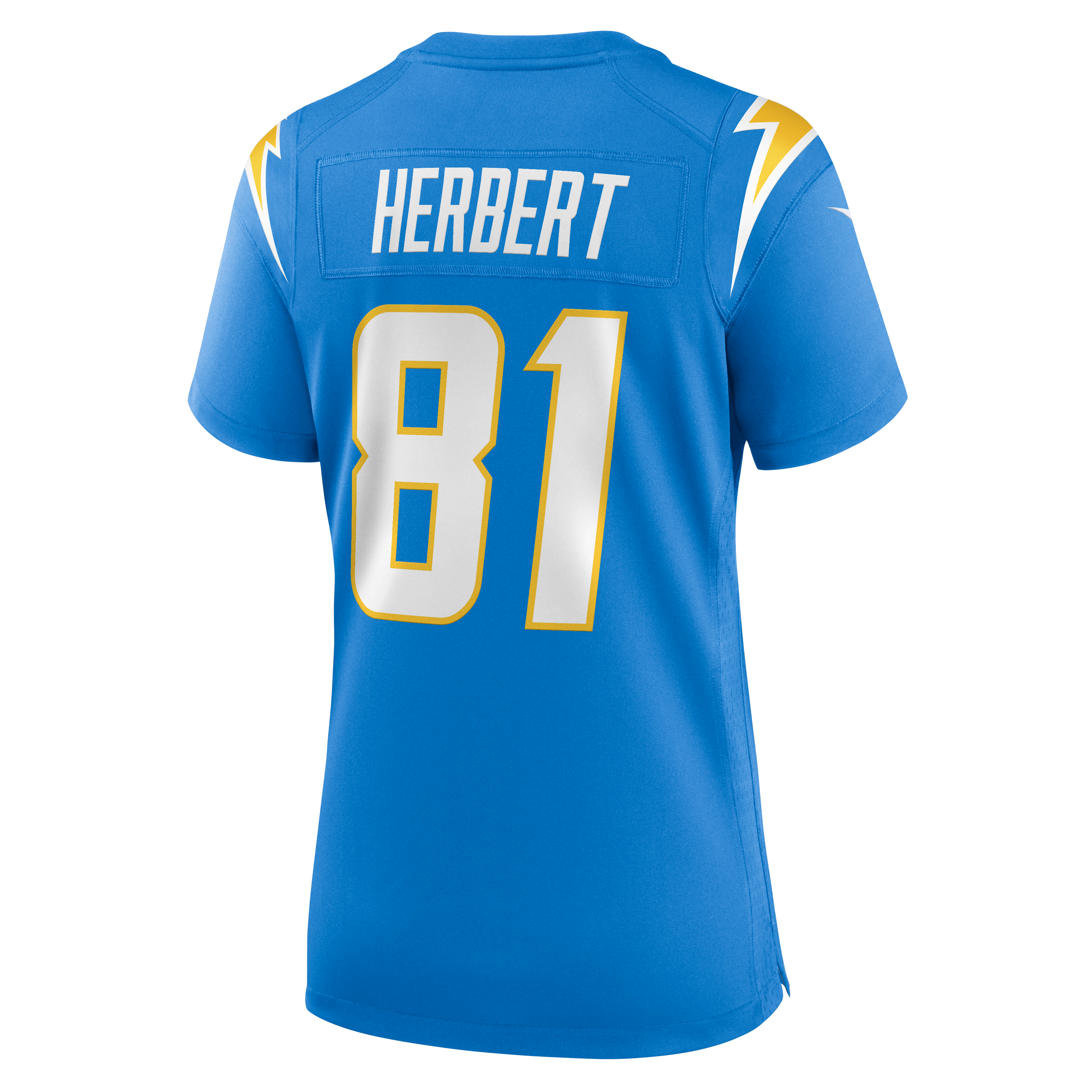 Maillot de match Nike Patrick Herbert bleu poudré pour femme, Los Angeles Chargers