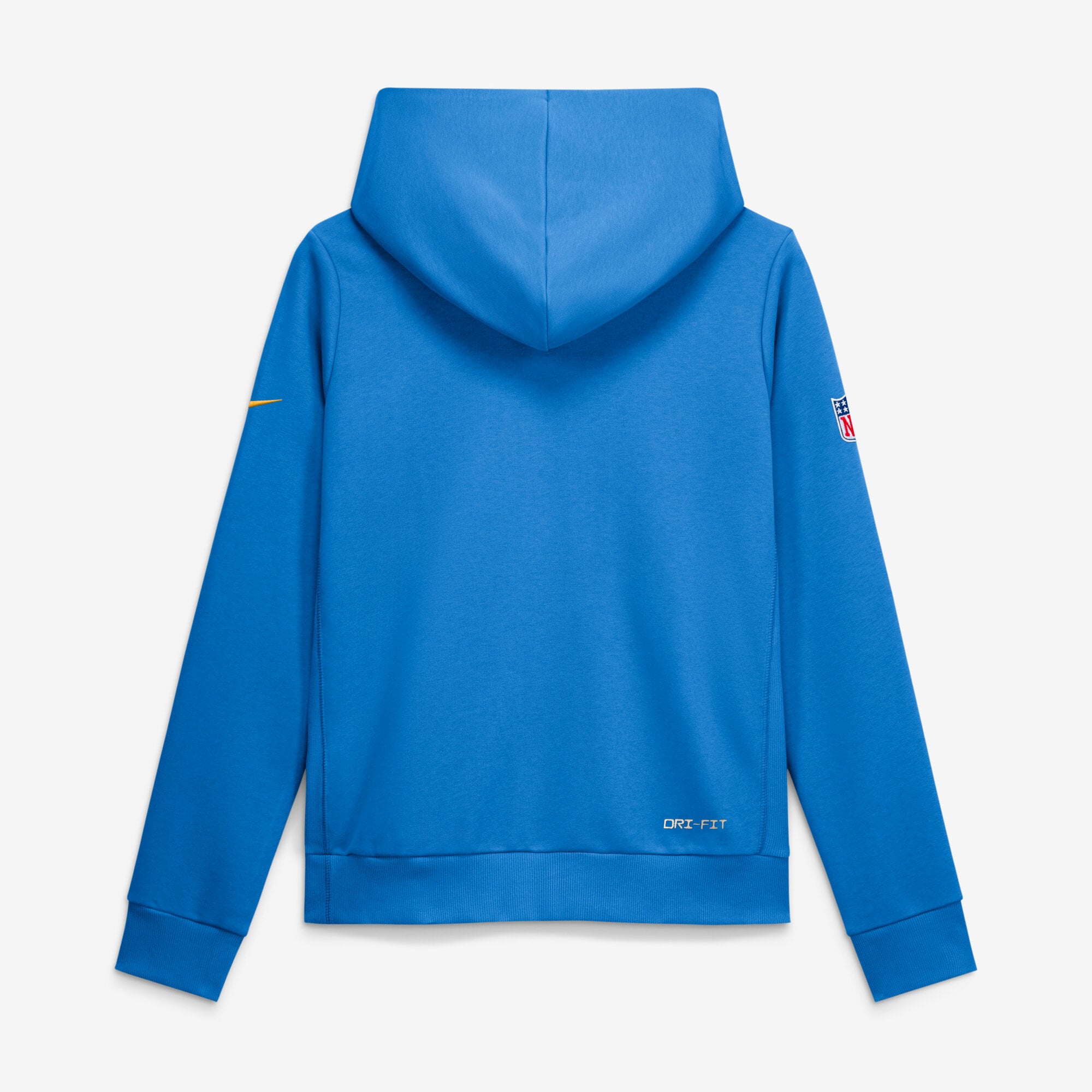 Sweat à capuche Nike Dri-FIT bleu poudré pour femme, édition standard des Los Angeles Chargers