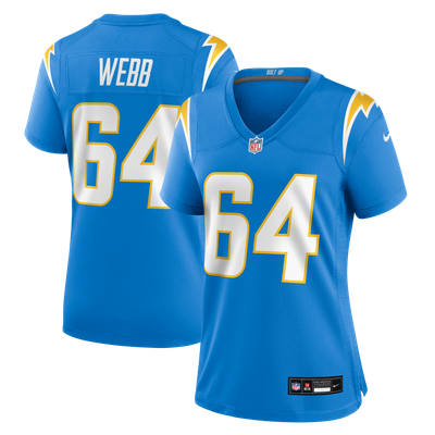 Terry Webb Los Angeles Chargers Nike Women's Team Game Jersey - Powder Blue