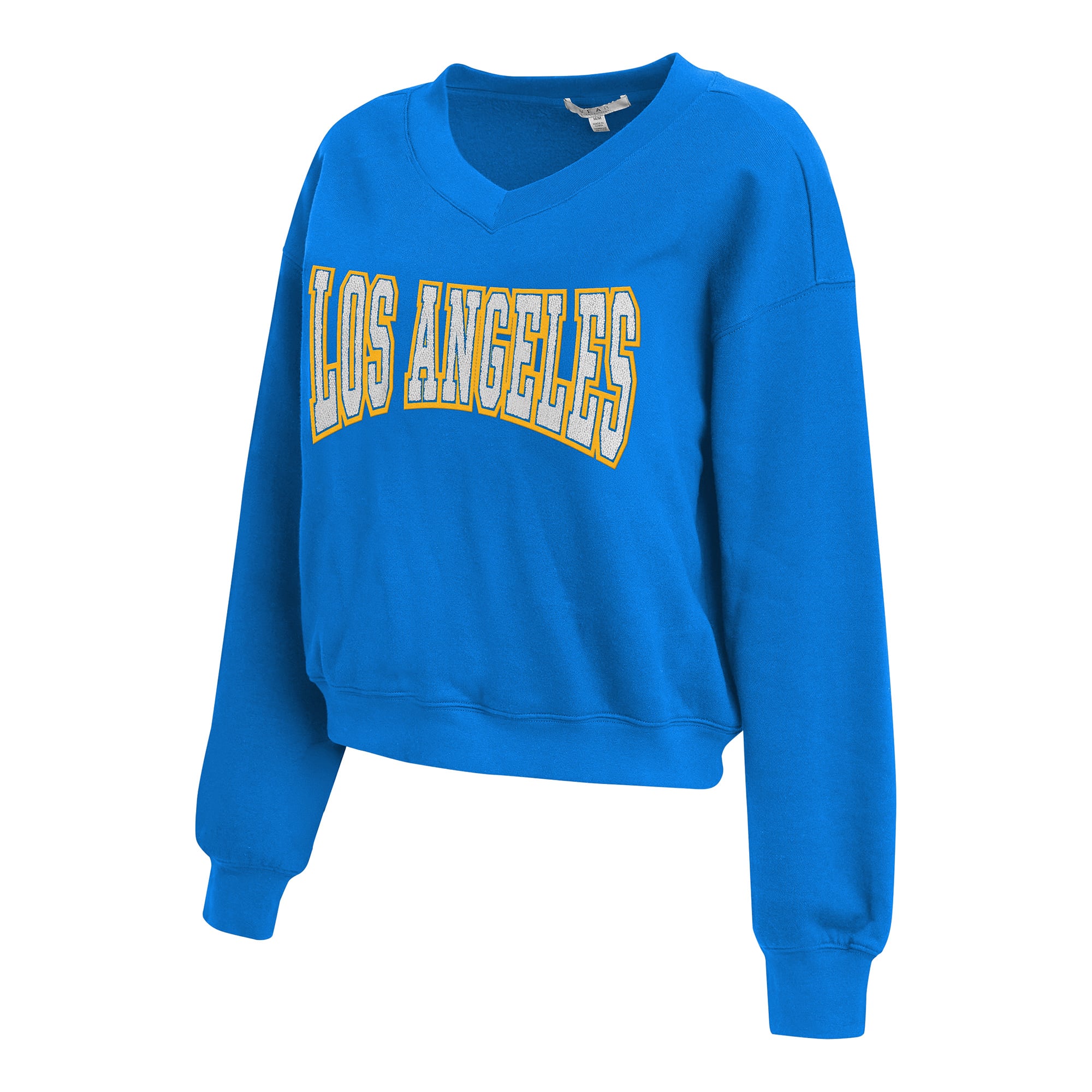 Women's WEAR by Erin Andrews Powder Blue Los Angeles Chargers Fleece V-Neck Lounge Set