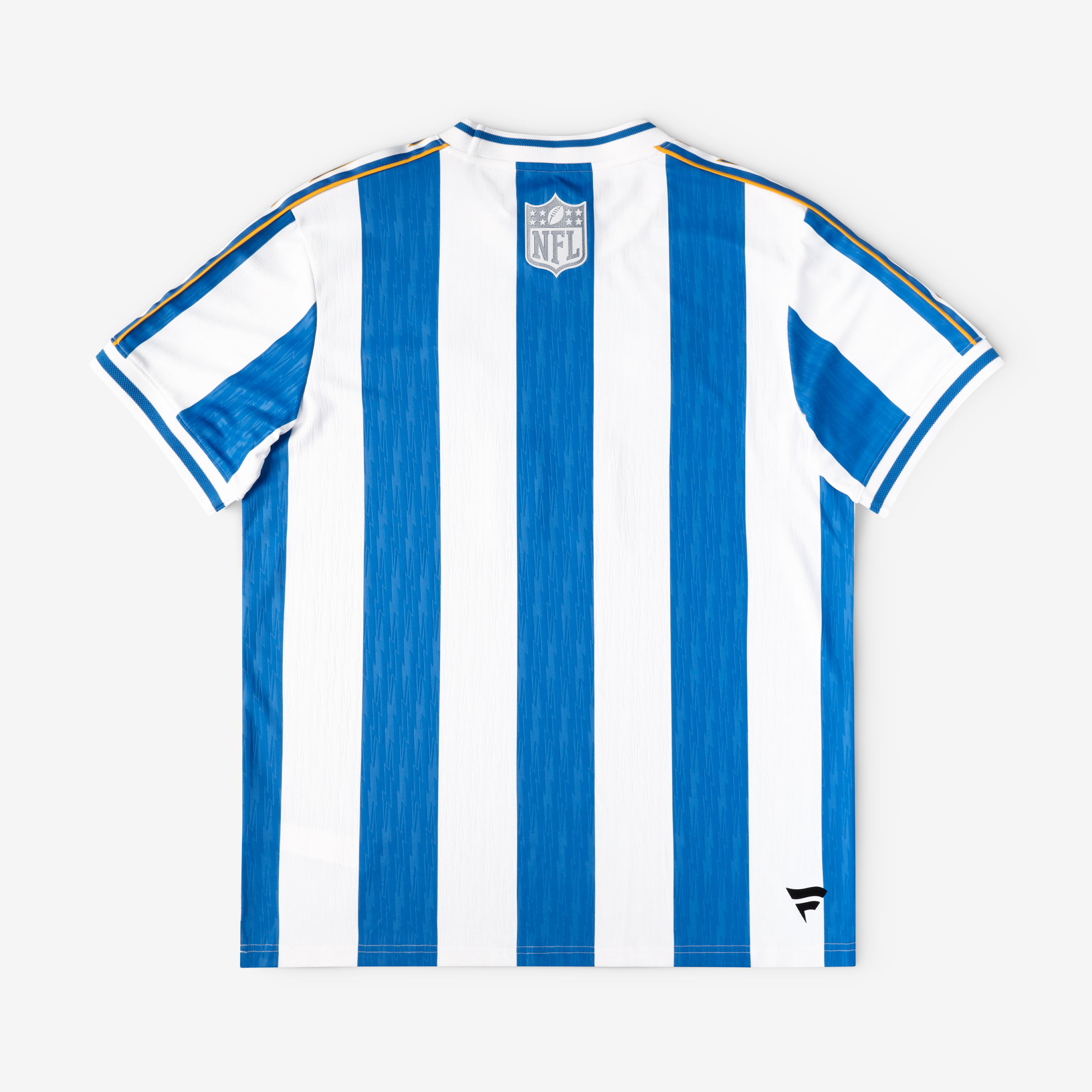 T-shirt de football américain Youth Fanatics bleu et blanc Los Angeles Chargers.