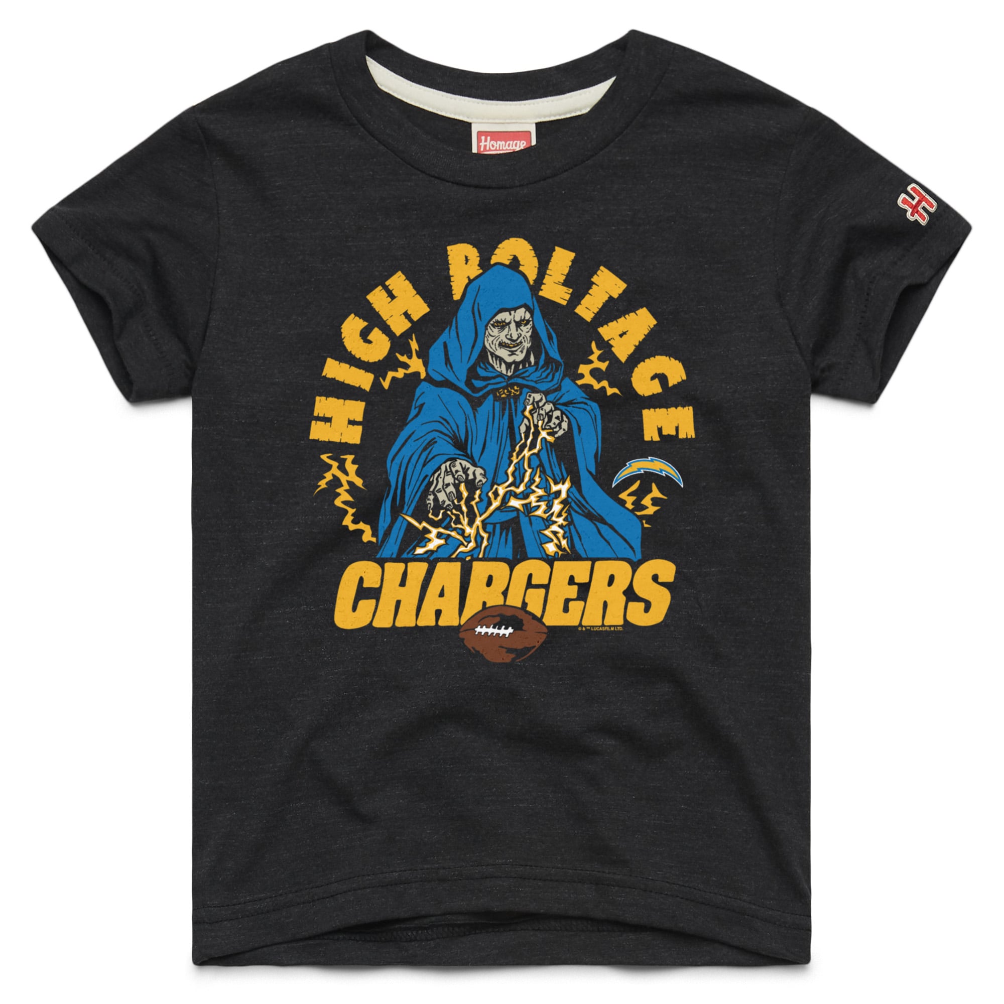 T-shirt noir hommage aux jeunes Los Angeles Chargers Star Wars x NFL Tri-Blend